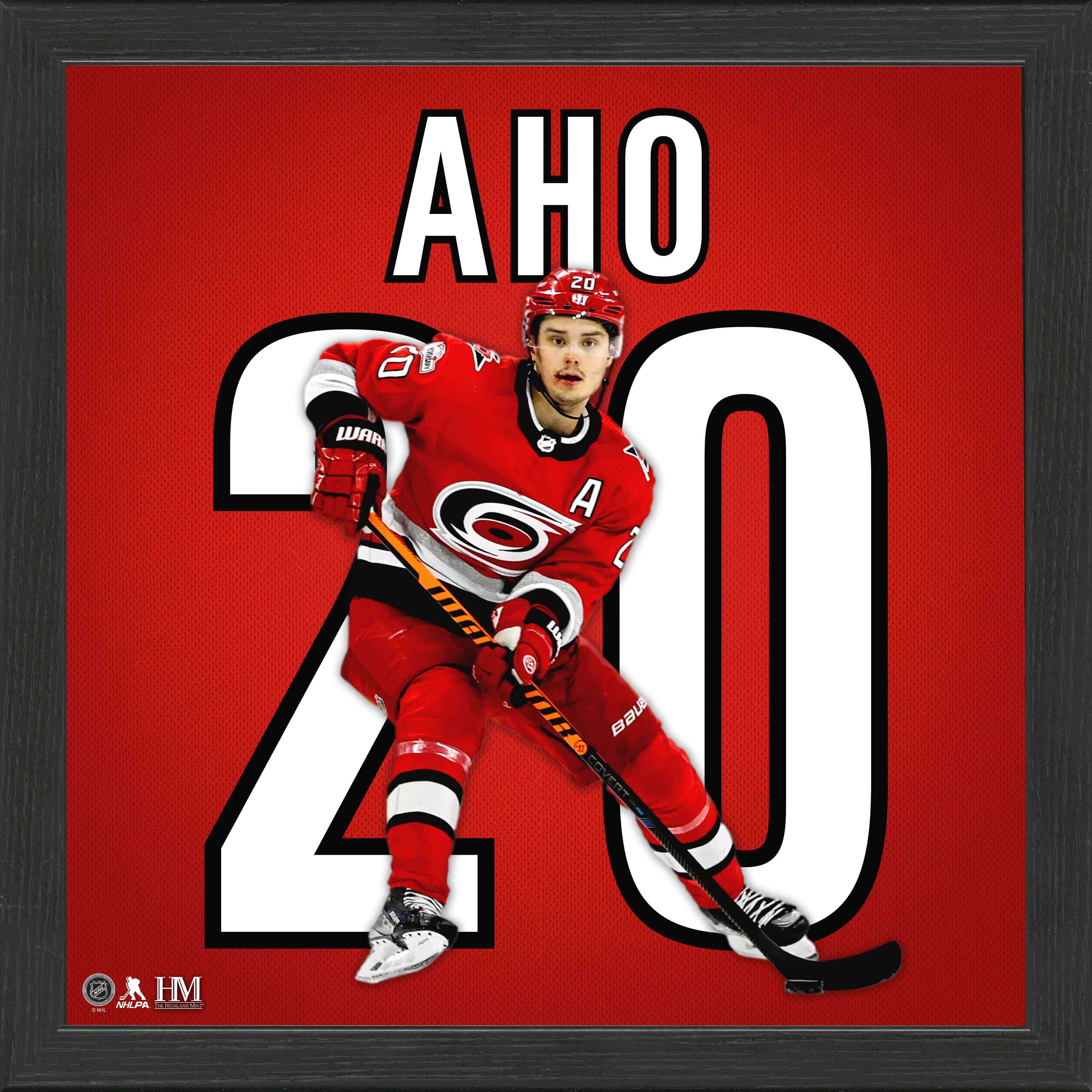 Sebastian Aho NHL Hockey Jersey Display Frame - Premium Hockey Memorabilia for Fans, Collectors & Sports Decor - Perfect for Man Cave, Game Room & Sports Themed Gifts