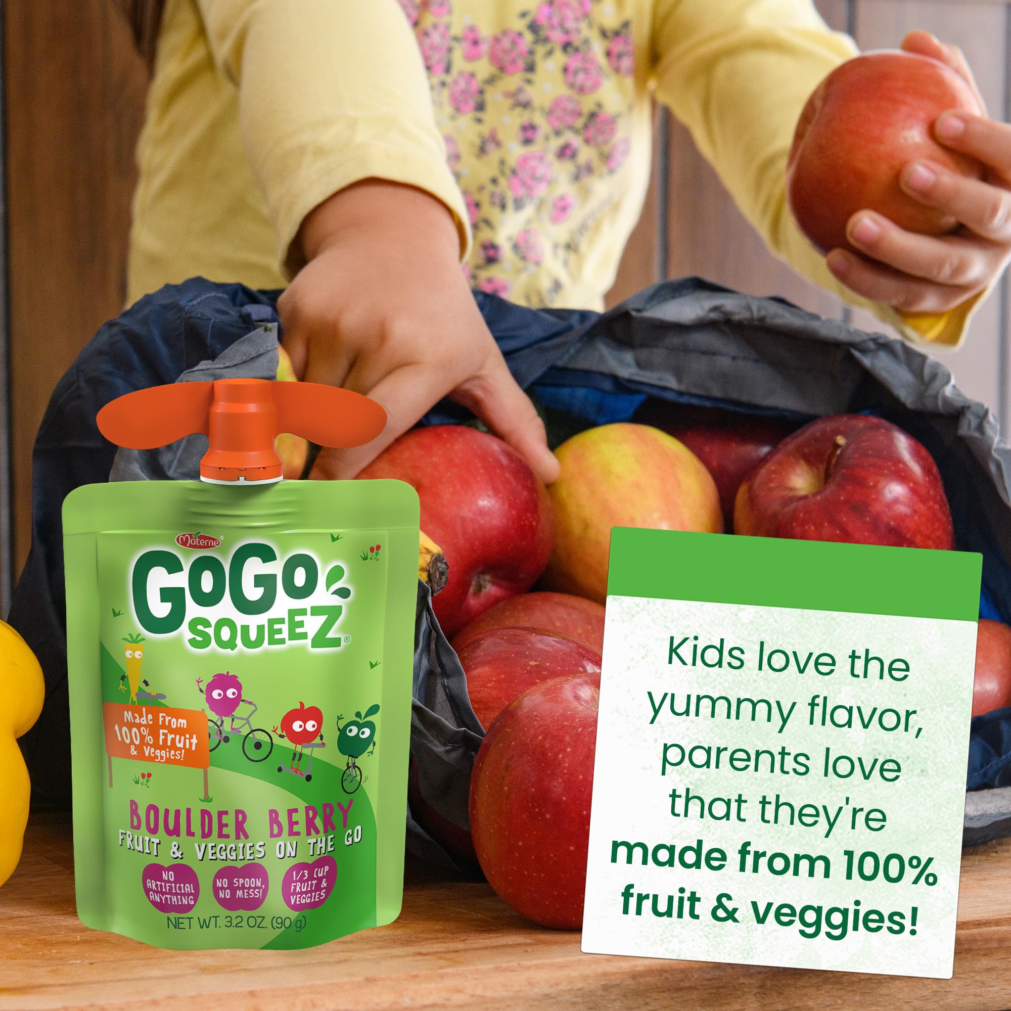 GoGo squeeZ Fruit & VeggieZ Applesauce Variety Pack - 20 Pouches, BPA Free, Kids Snacks for School & Travel
