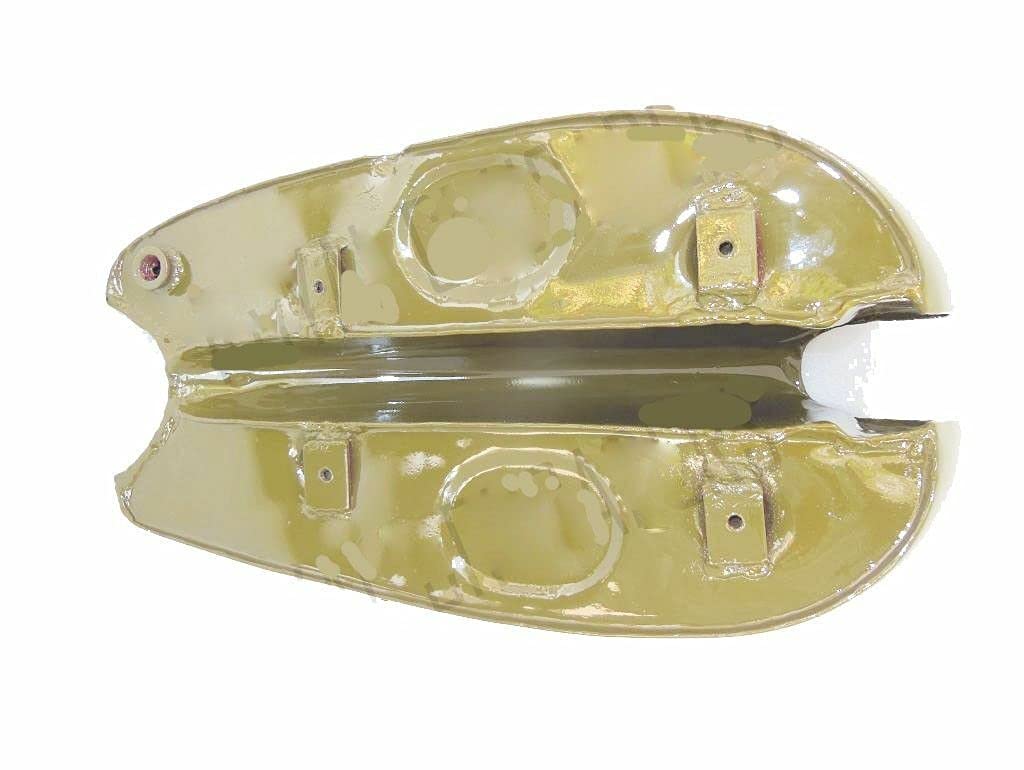 Vintage BSA Sloper Green Painted Petrol Fuel Gas Tank - Authentic 1930 Motorcycle Model Reproduction for Classic Bike Restoration & Vintage Vehicle Enthusiasts - Perfect for Motorcycle Restoration Projects, Vintage Shows & Collector Displays