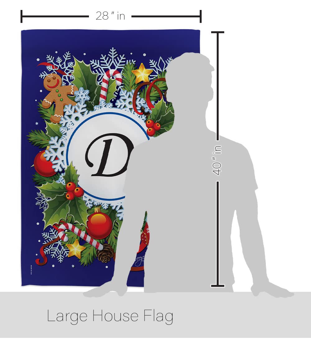 D Initial Winter Wonderland House Flag Set 28