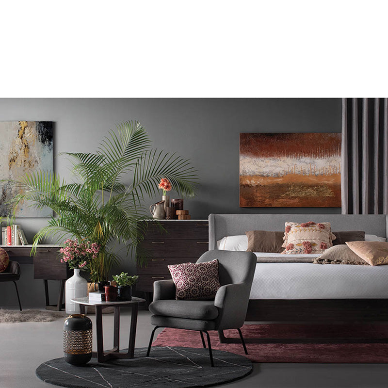 LUCIAN Modern Lounge Chair in Pewter Grey - Stylish Comfort for Living Room, Bedroom, or Office