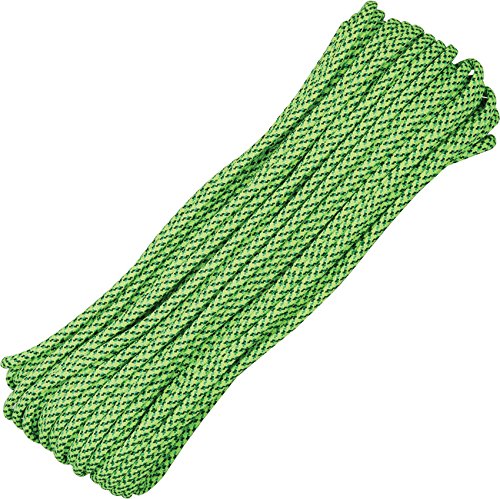 Premium Parachute Cord - 550lb Tactical Nylon Rope for Outdoor Survival, Camping, Hiking & DIY Projects (Green, 50ft) - Strong & Durable Utility Cord for Emergency Kits, Gear Repair & Bushcraft
