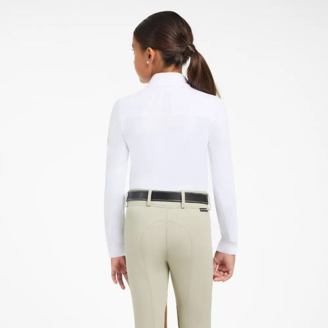 RJ Classics Girls Tori Show Shirt - Equestrian Riding Top for Horseback Riding & Competitions - Perfect for Show Jumping & Dressage Events