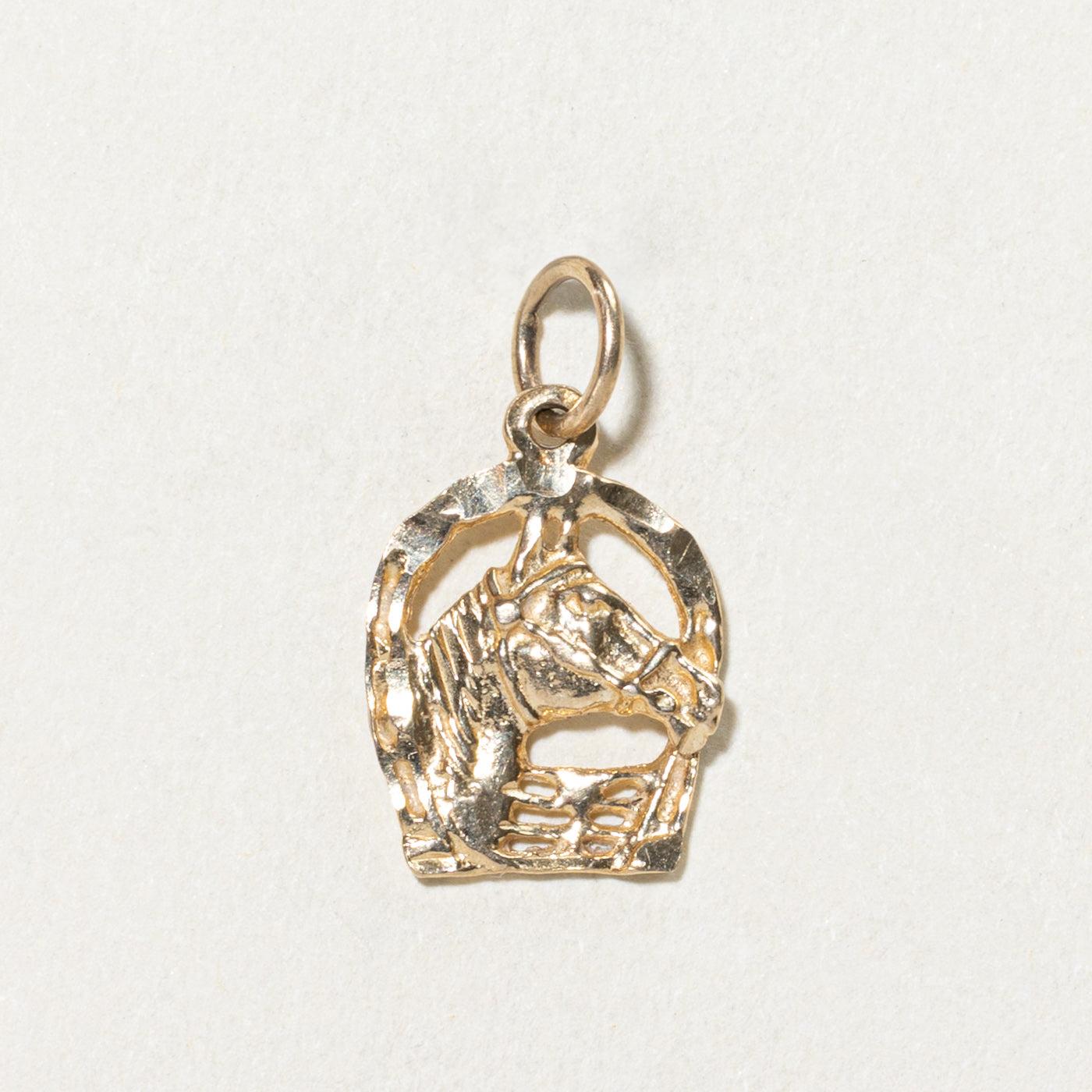 10K Yellow Gold Horse Charm Pendant - Elegant Jewelry for Necklace, Bracelet & Gift - Perfect for Equestrian Lovers & Animal Jewelry Collectors