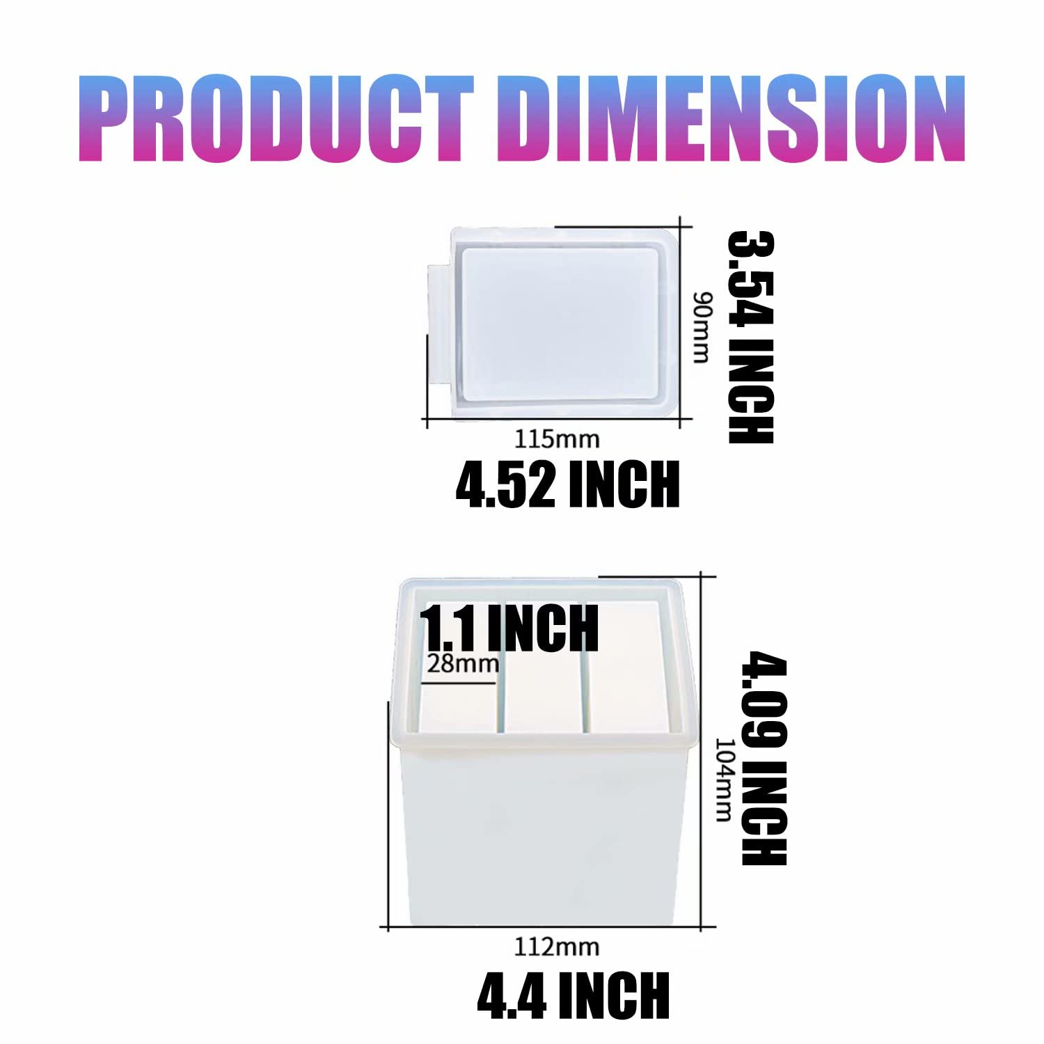 3-Drawer Jewelry Box Silicone Molds Set - 9pcs Compact Storage Organizer for Resin Casting, Epoxy Resin DIY Crafts - Perfect for Jewelry Making, Home Organization & Gift Packaging