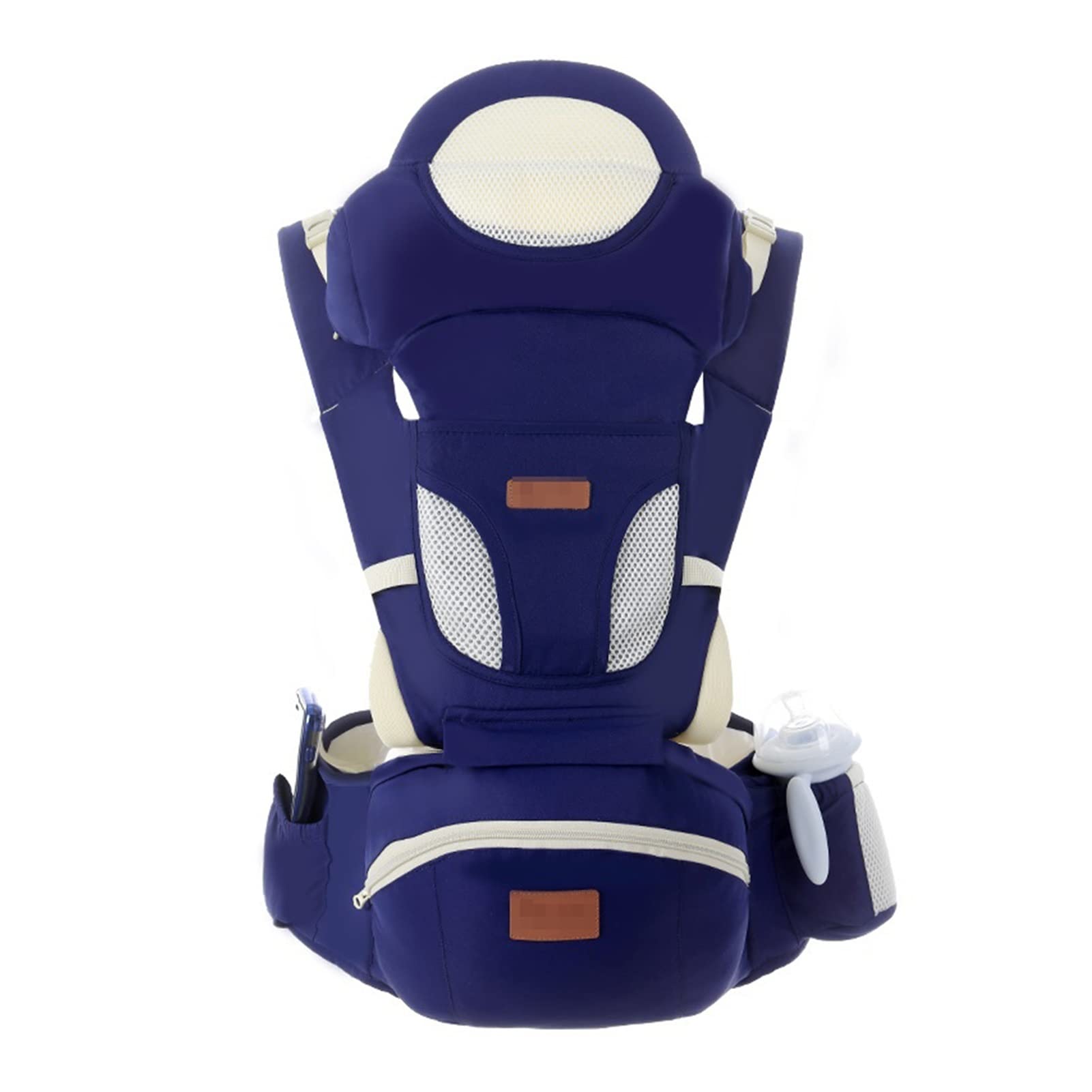 HUACHEN-LS Ergonomic Baby Carrier - Soft & Adjustable Infant Sling for Newborn to Toddler (0-36 Months) | Front Facing & Hip Seat Design | Perfect for Travel, Shopping & Daily Use (2020 Blue)