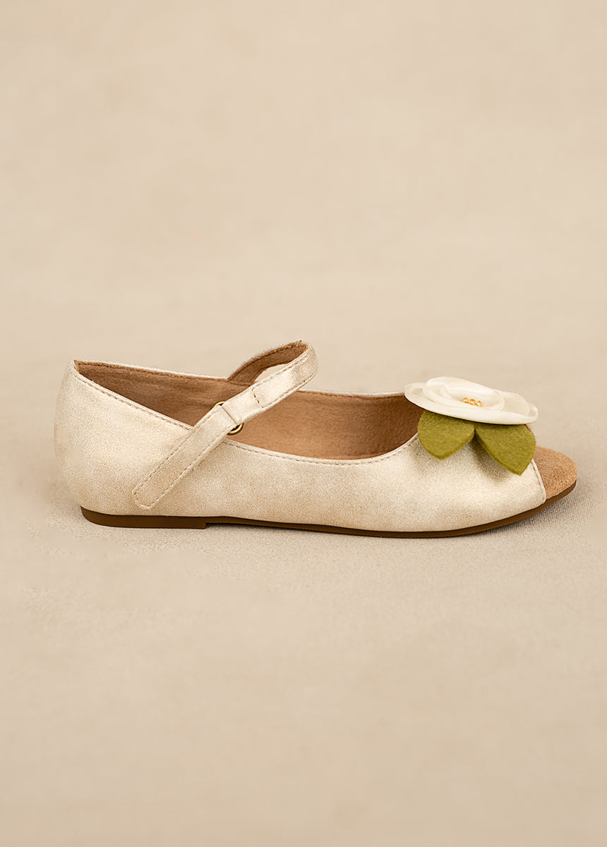 Charlotte Flower Girl Flat Shoes in Ivory - Comfortable & Elegant for Weddings, Parties & Special Occasions