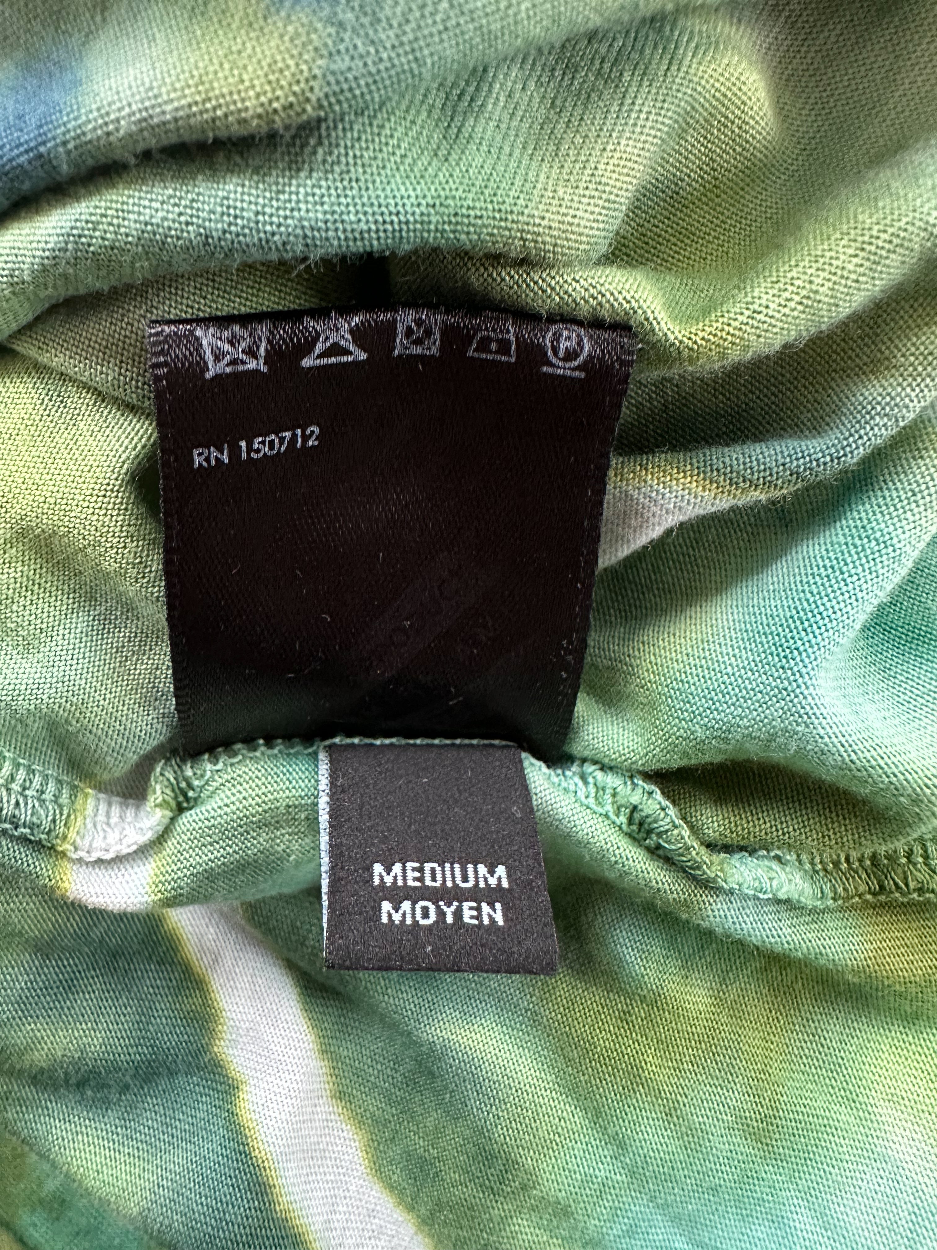 Amiri Green Tie Dye Logo T-Shirt for Men - Stylish Graphic Tee for Streetwear, Casual Outfits & Summer Fashion
