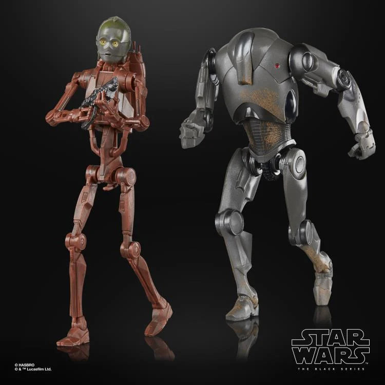 Star Wars The Black Series C-3PO & Super Battle Droid 2-Pack Action Figures (Attack of the Clones) - Premium Collectibles for Display & Role Play