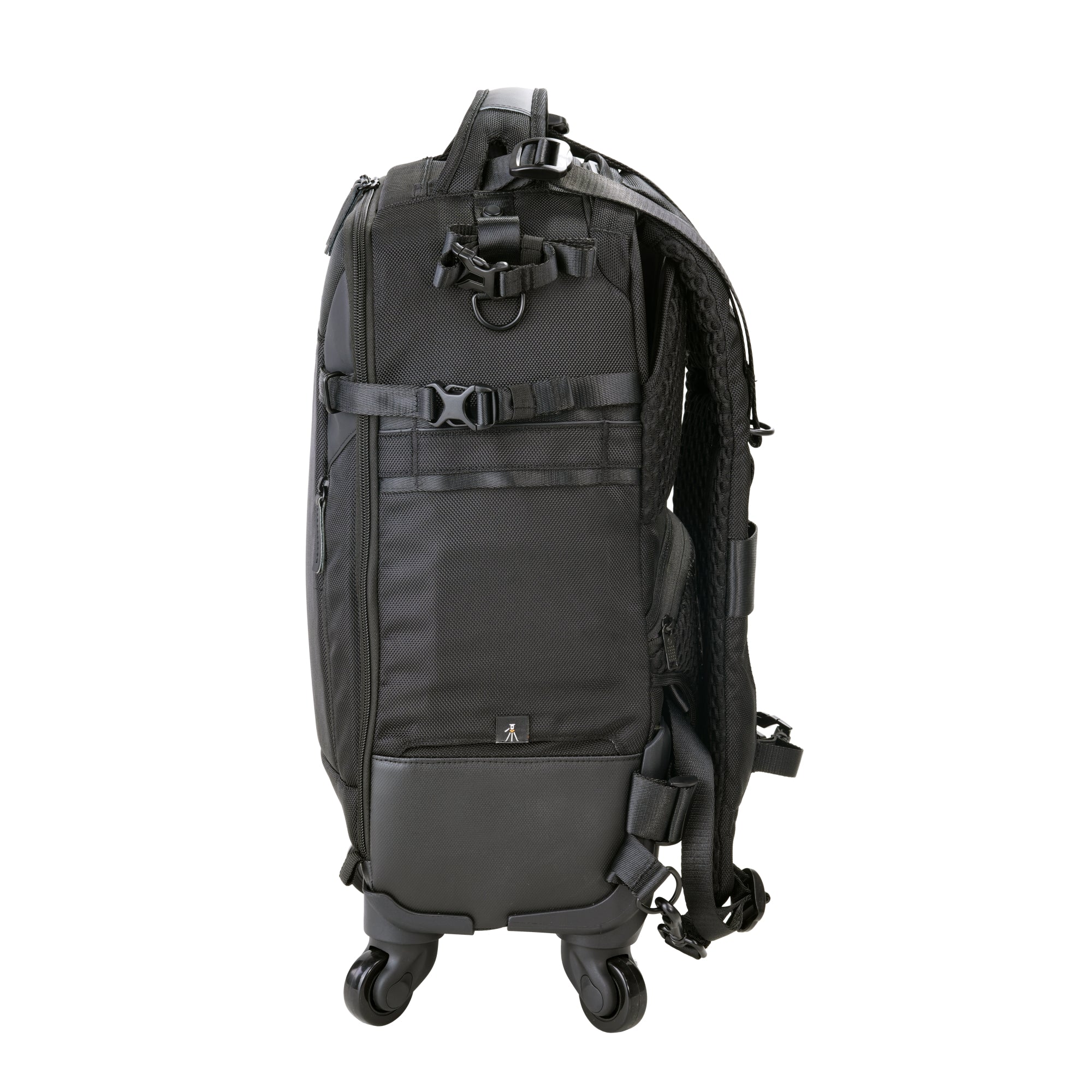 VEO SELECT 55BT Rolling Backpack with Wheels - Black Trolley Backpack for Travel, Business & School - Durable Carry-On Luggage with USB Charging Port