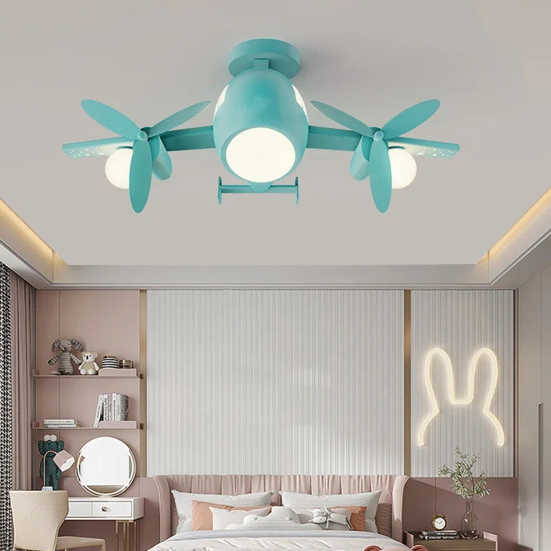 Kids Airplane Ceiling Light - LED Aircraft-Themed Room Decor for Boys & Girls - Perfect for Bedroom, Nursery, and Playroom