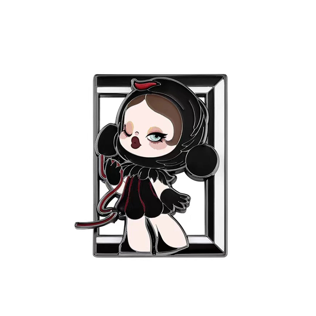 POP MART SKULLPANDA Image of Reality Series Enamel Pin Badge Blind Box - Collectible Anime Character Pins for Backpacks, Jackets & Gifts