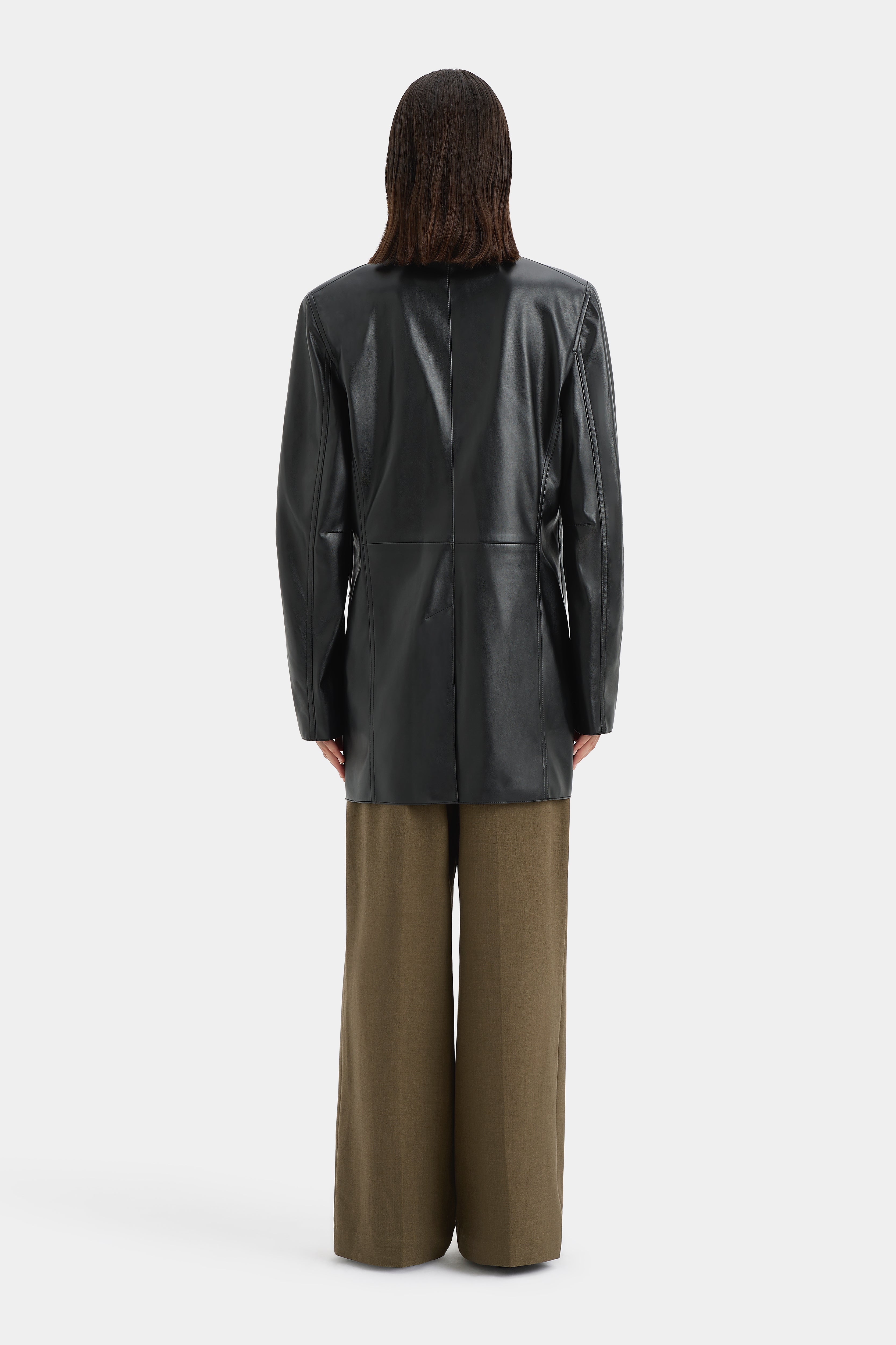 Brera Coat for Women - Classic Black Wool Blend Trench Coat with Belt | Perfect for Office, Business, and Formal Occasions