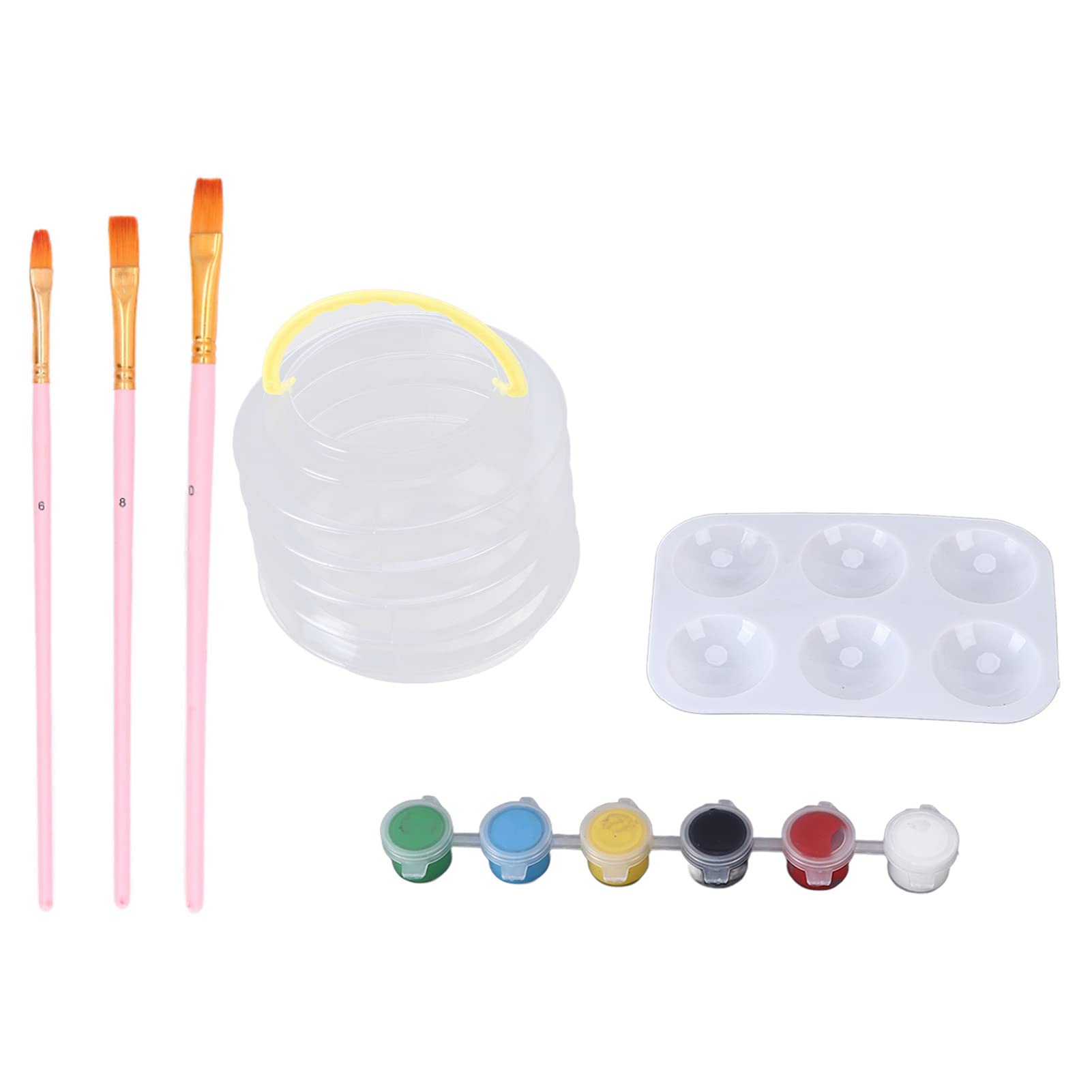 6-Color Acrylic Paint Set with Watercolor Brushes - Premium Art Supplies Starter Kit for Kids, Adults & Beginners | Perfect for Canvas Painting, DIY Crafts & Home Decor Projects