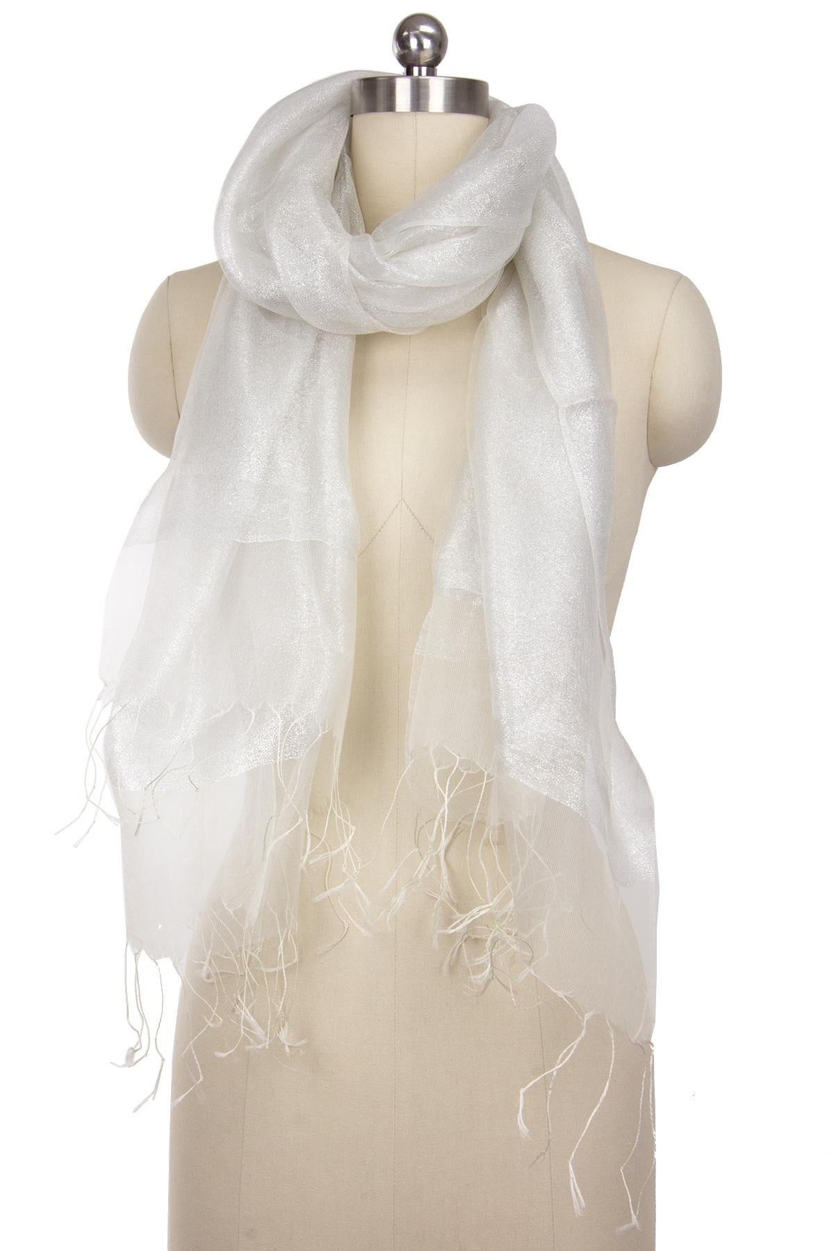 Elegant Glitzy Silk Scarf for Women - Luxury Fashion Accessory for Office, Party & Special Occasions