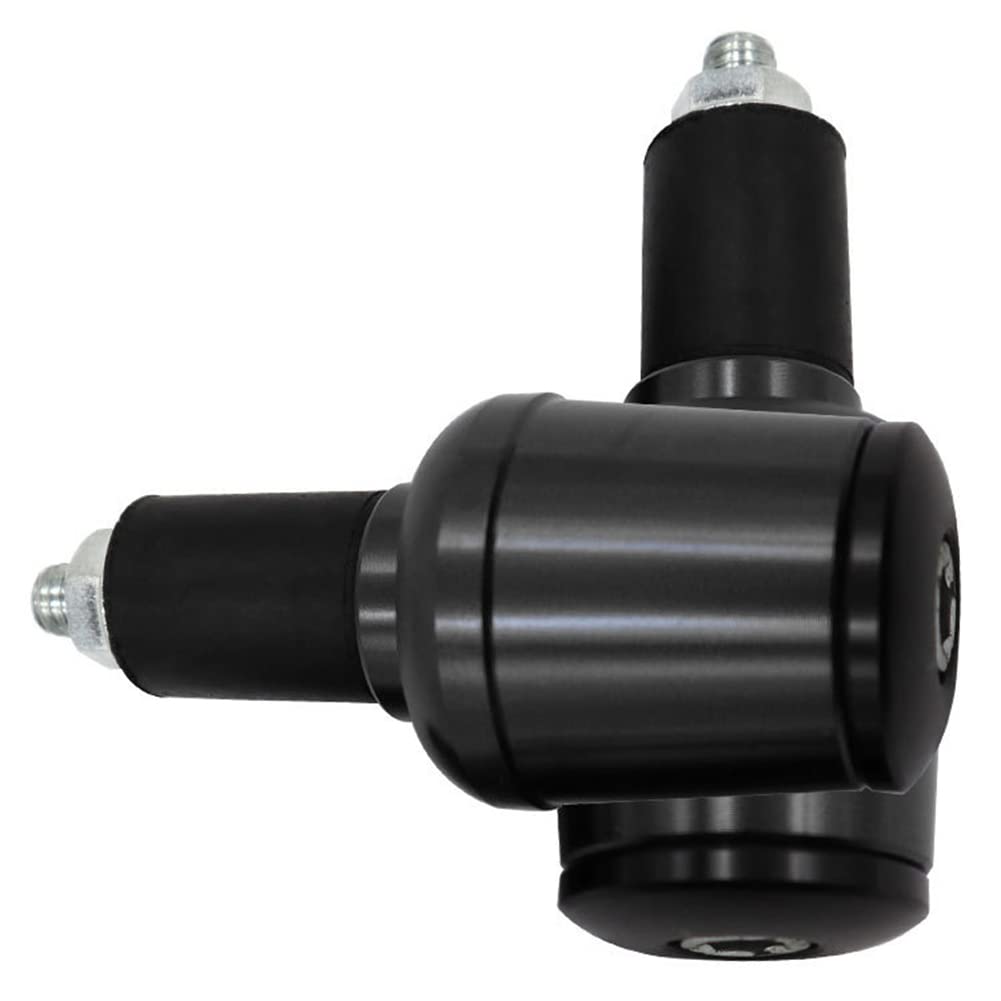 Universal Motorcycle Handlebar Grips End Caps - Aluminum Alloy for Bike/Scooter - Black - Perfect for Off-Road & Urban Riding