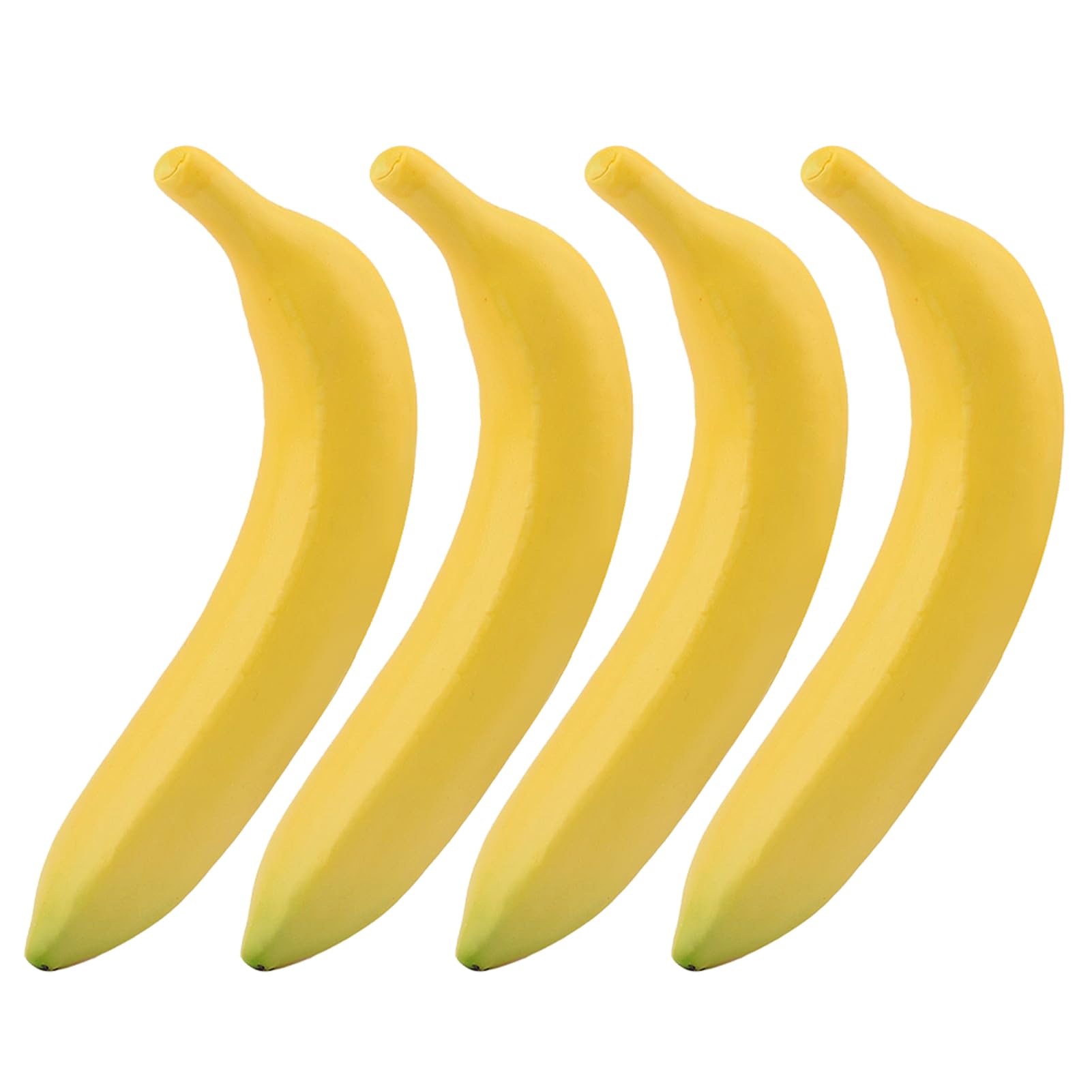 HONUTIGE 4PCS Realistic Fake Bananas - Artificial Banana Fruit Decor for Kitchen, Home, Party & Photo Props - Lifelike Simulation Yellow Bananas for Table Centerpiece, Wedding Decor, and DIY Crafts