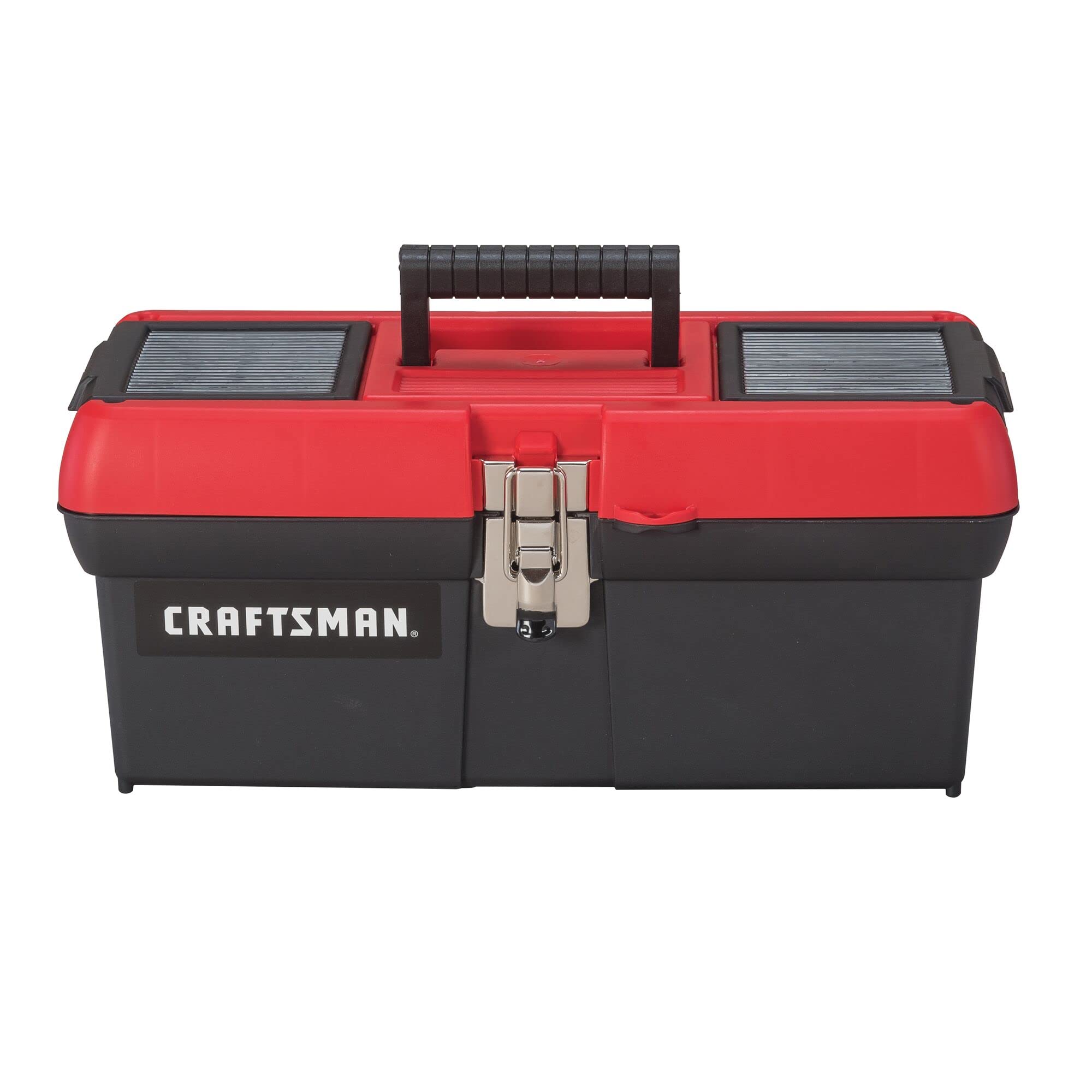 CRAFTSMAN 16-Inch Lockable Tool Box - Heavy Duty Red & Black Storage Case (CMST16901) | Perfect for Mechanics, DIY Projects & Home Organization