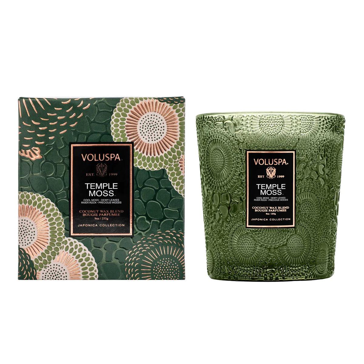 Temple Moss Classic Candle - Natural Soy Wax Aromatherapy Candle for Home, Meditation & Relaxation - Perfect for Spa, Yoga and Stress Relief