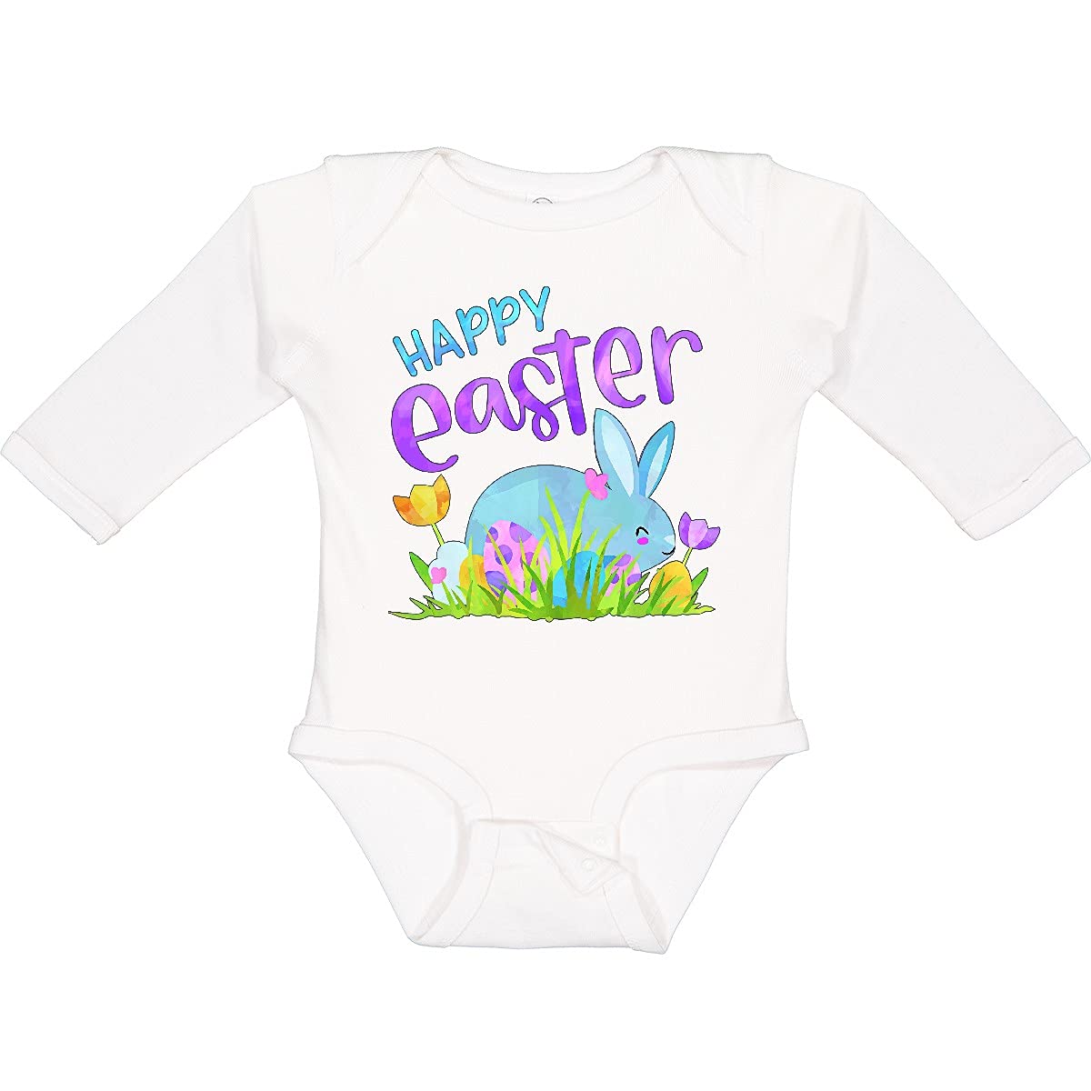 Happy Easter Bunny Creeper - Blue Bunny & Eggs Design for Babies