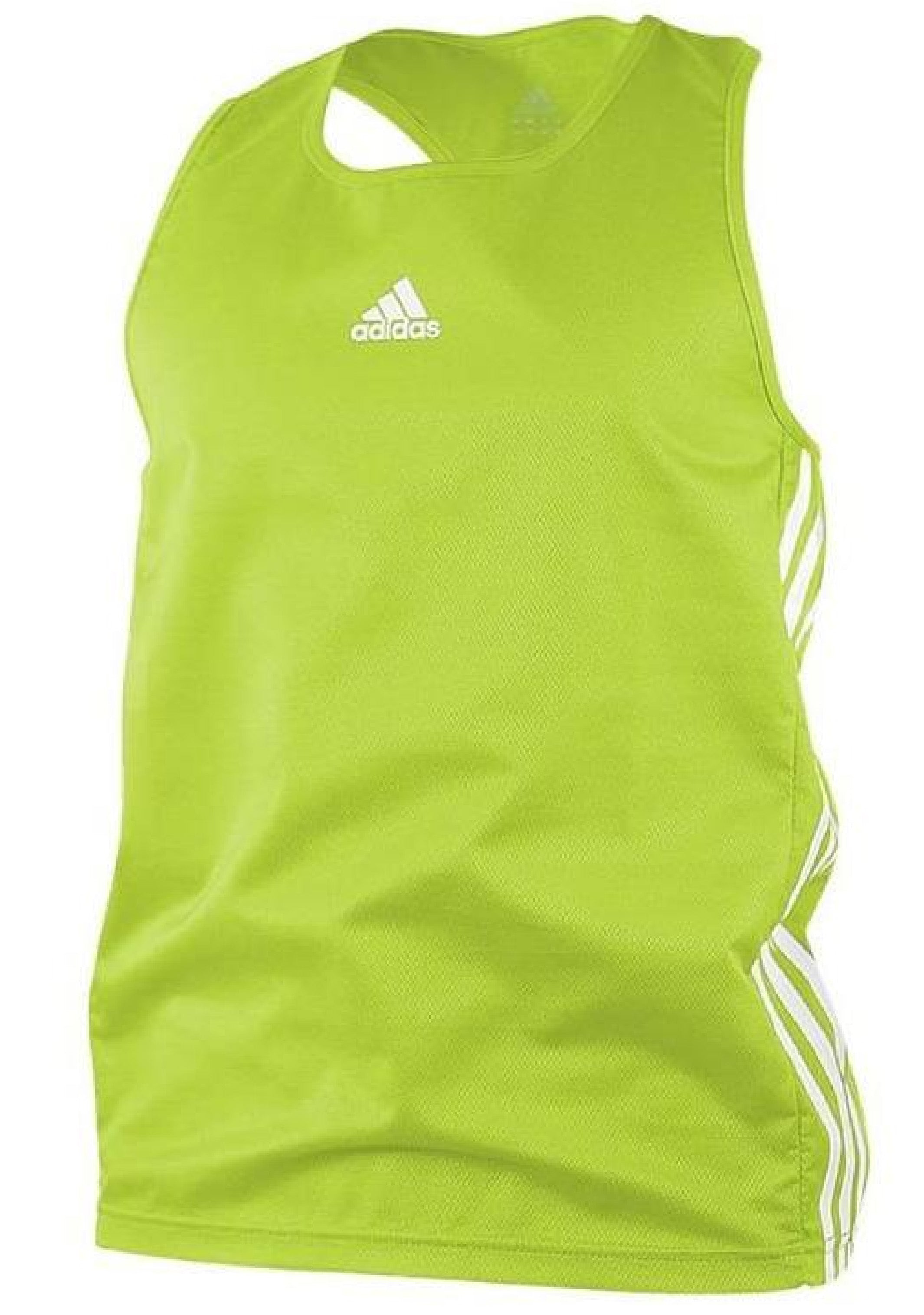 Adidas Men's Boxing Training Top - Fluorescent Green - Lightweight & Breathable for MMA, Boxing & Fitness Workouts