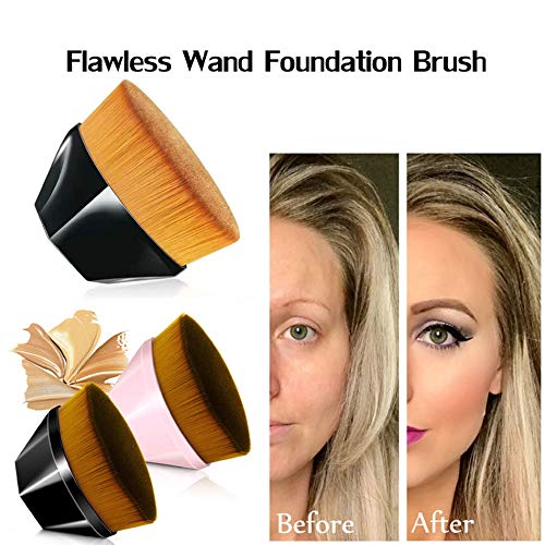 Premium Makeup Brush Set with Flat Cap - Soft Bristles for Foundation, Powder & Blush - Perfect for Professional Makeup Artists & Home Beauty Routines