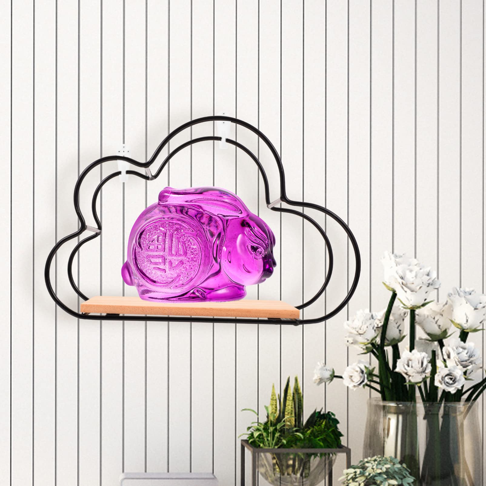 Modern Floating Wall Shelf - Cloud Shape Decorative Shelving for Bedroom & Bathroom | Sturdy & Safe Material | Perfect for Displaying Books, Plants & Home Decor
