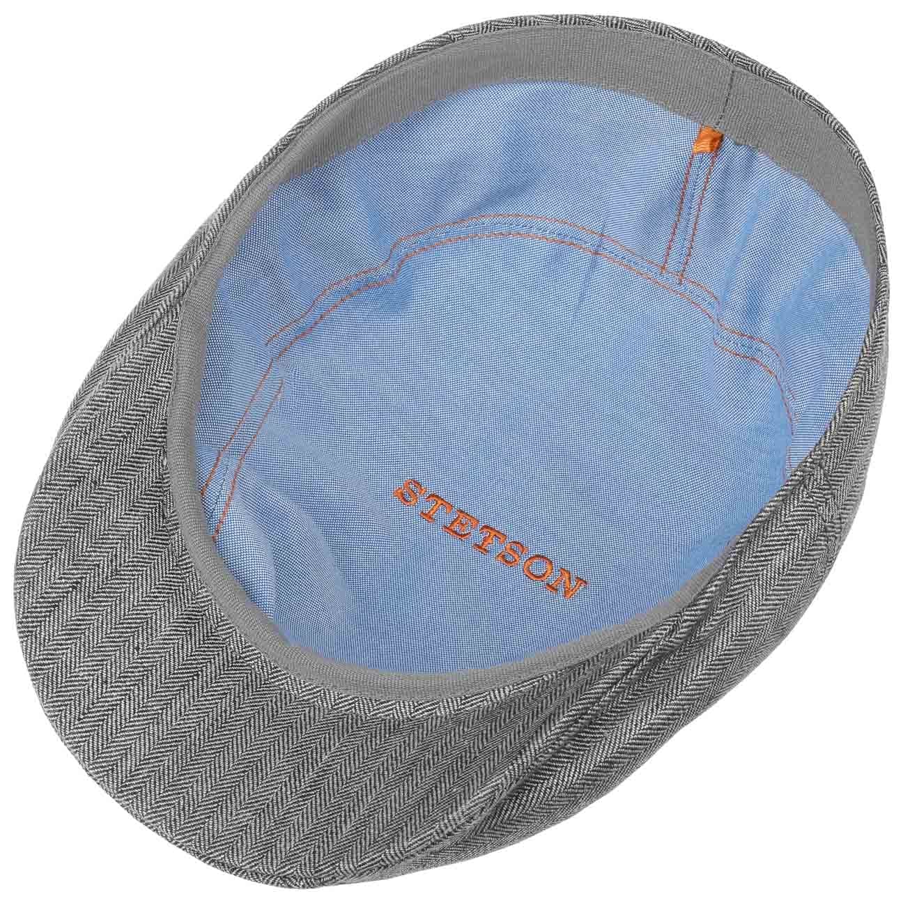 Stetson Herringbone Linen Flat Cap for Men - Premium EU-Made Summer Hat | Casual & Formal Wear for Outdoor Activities