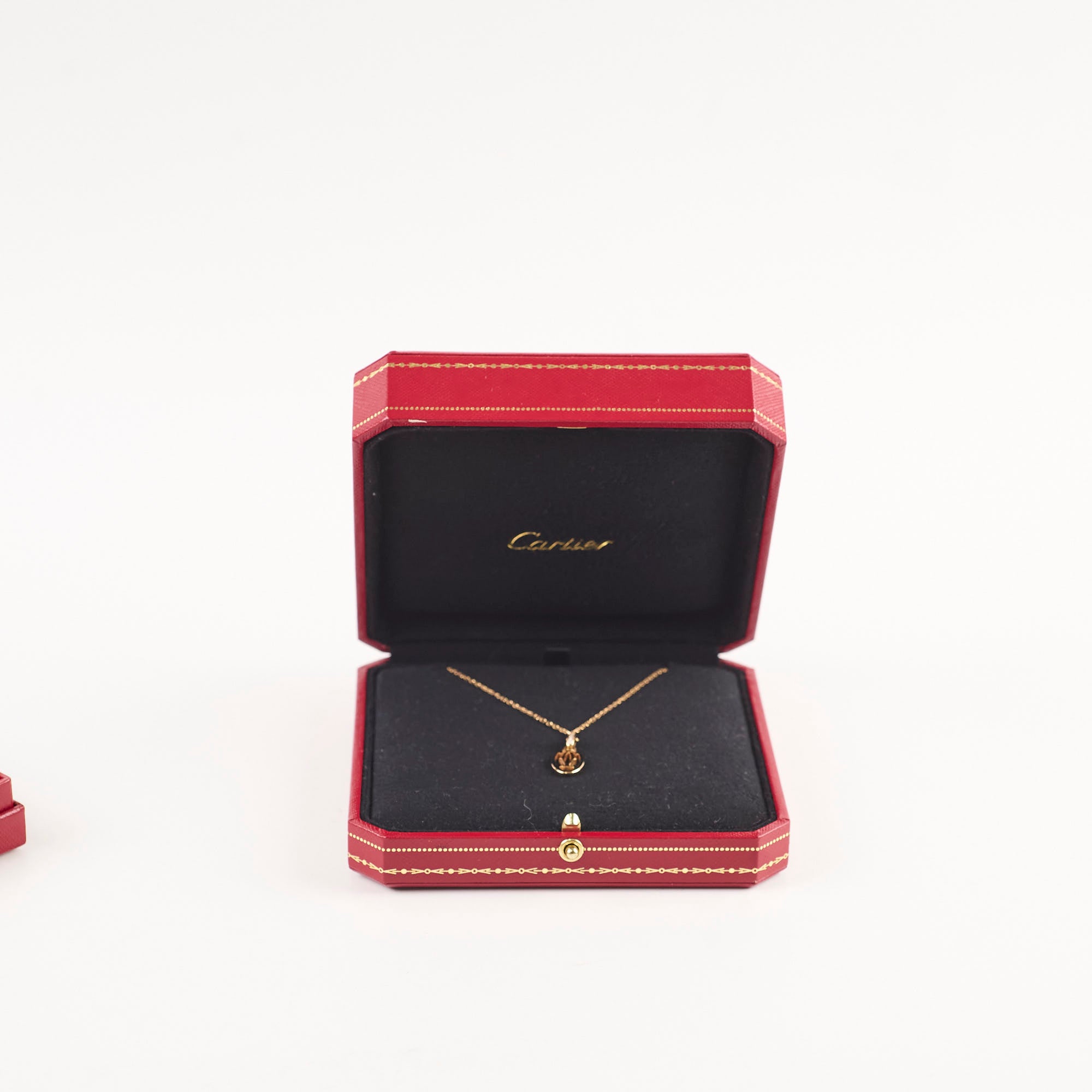 Cartier Logo Necklace for Women - 18K Rose Gold Pendant Chain Jewelry Gift for Her - Perfect for Valentine's Day, Anniversary & Special Occasions