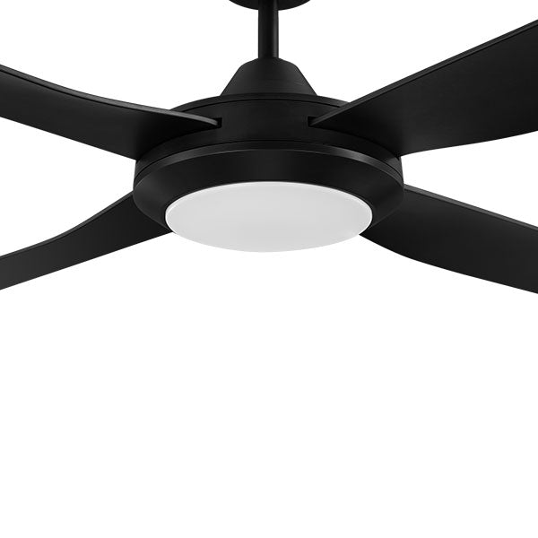 Eglo Bondi 48 Inch 122cm Ceiling Fan with 20W LED CCT Light - Black | Modern Indoor/Outdoor Cooling for Living Room, Bedroom & Patio