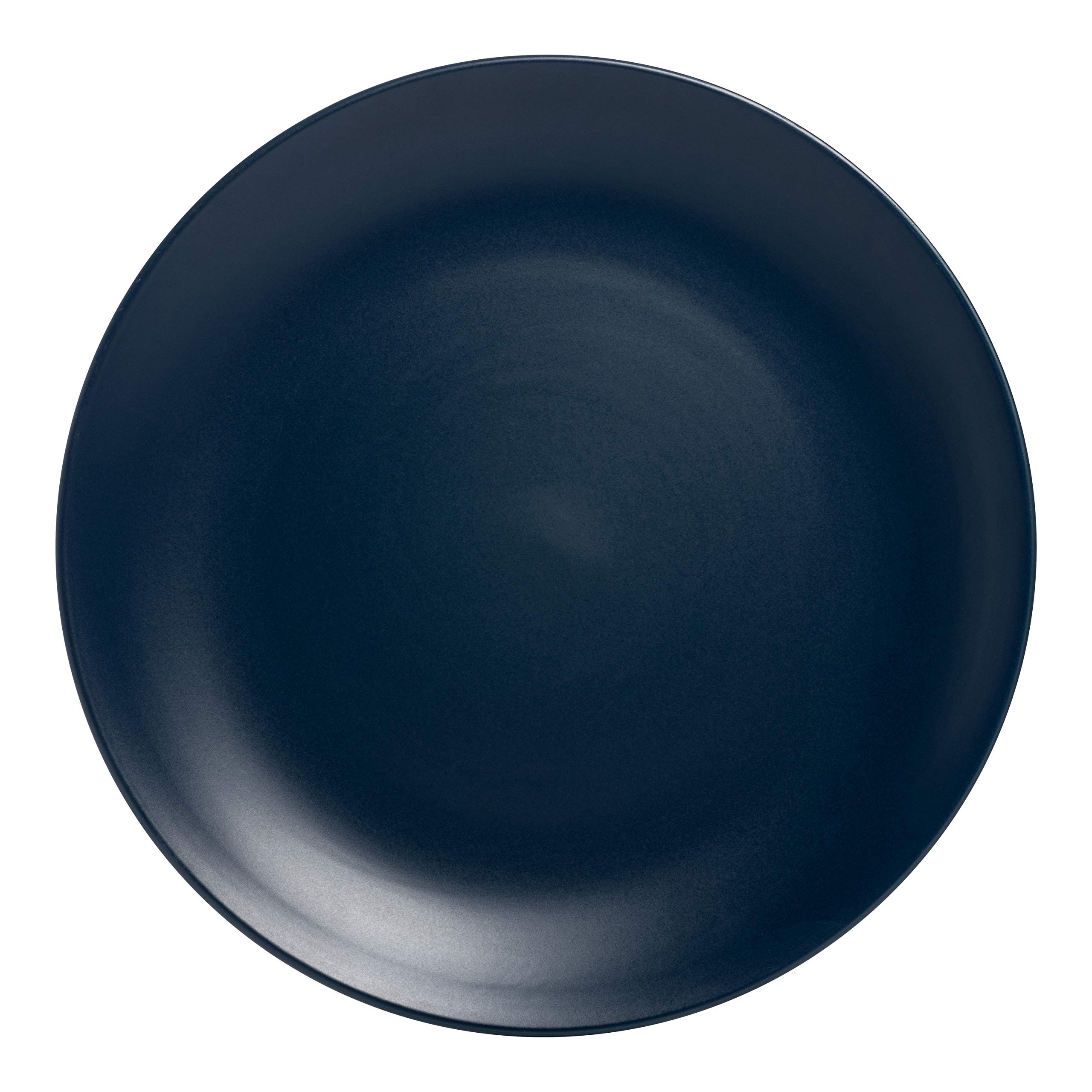 10-Piece Strawberry Street Wazee Matte Coupe Dinnerware Set - Midnight Blue Modern Dinner Plates, Salad Plates & Bowls - Perfect for Casual Dining, Entertaining & Everyday Use