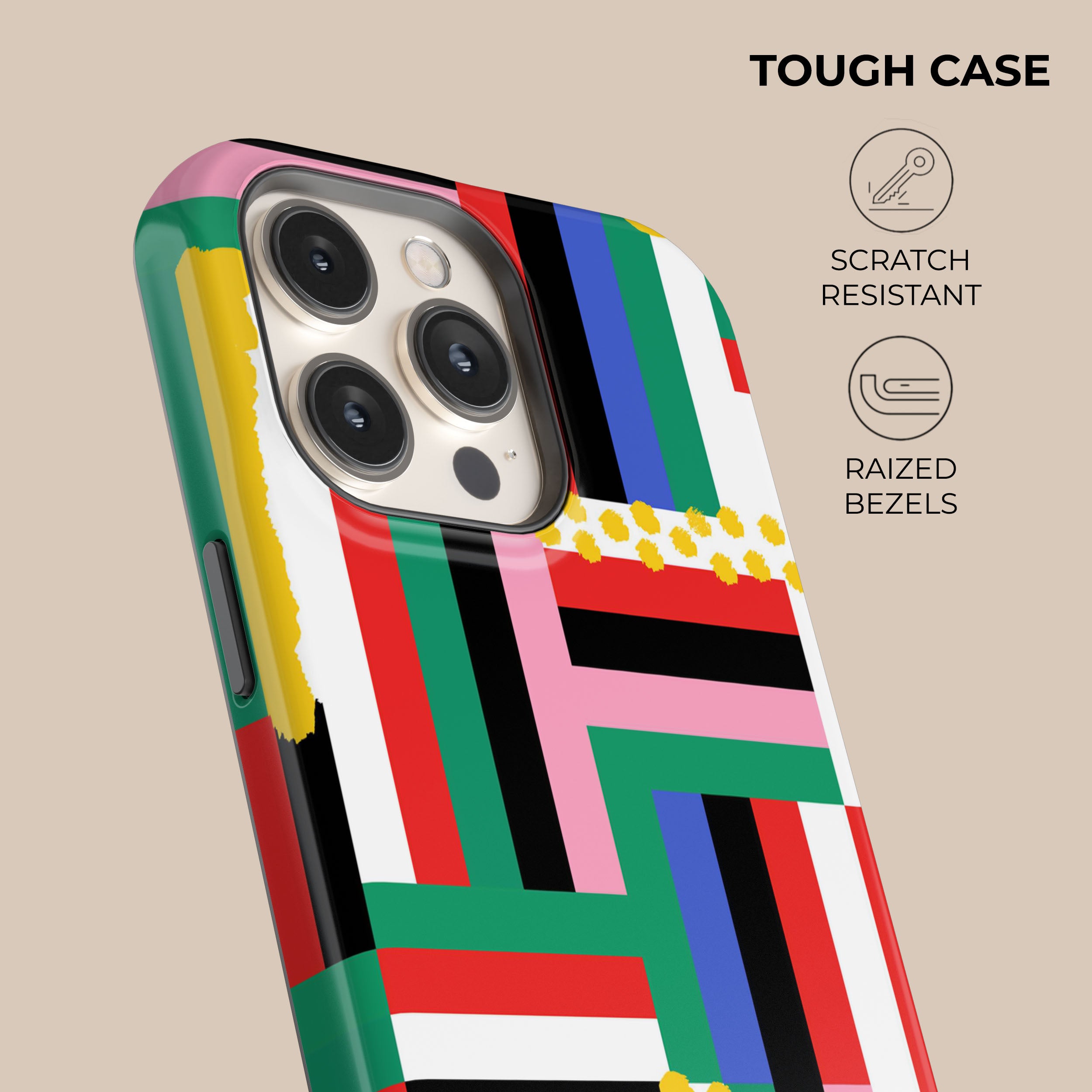Premium Stripe Fusion Phone Case - Durable & Stylish Protective Cover for iPhone & Samsung - Perfect for Everyday Use, Travel & Outdoor Activities