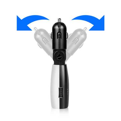 Bakeey 3.1A Dual USB Fast Car Charger with LED Display - Adjustable Voltage for iPhone, Samsung, iPad, Tablet - Perfect for Road Trips & Travel Charging