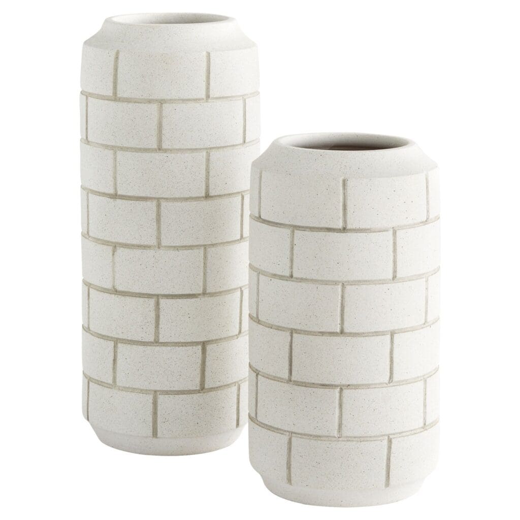 Cyan Design 11553 Mason Vase - White Speckled Ceramic Vase for Home Decor, Wedding Centerpiece & Farmhouse Style Table Decor - Small Decorative Vase for Flowers & Interior Design
