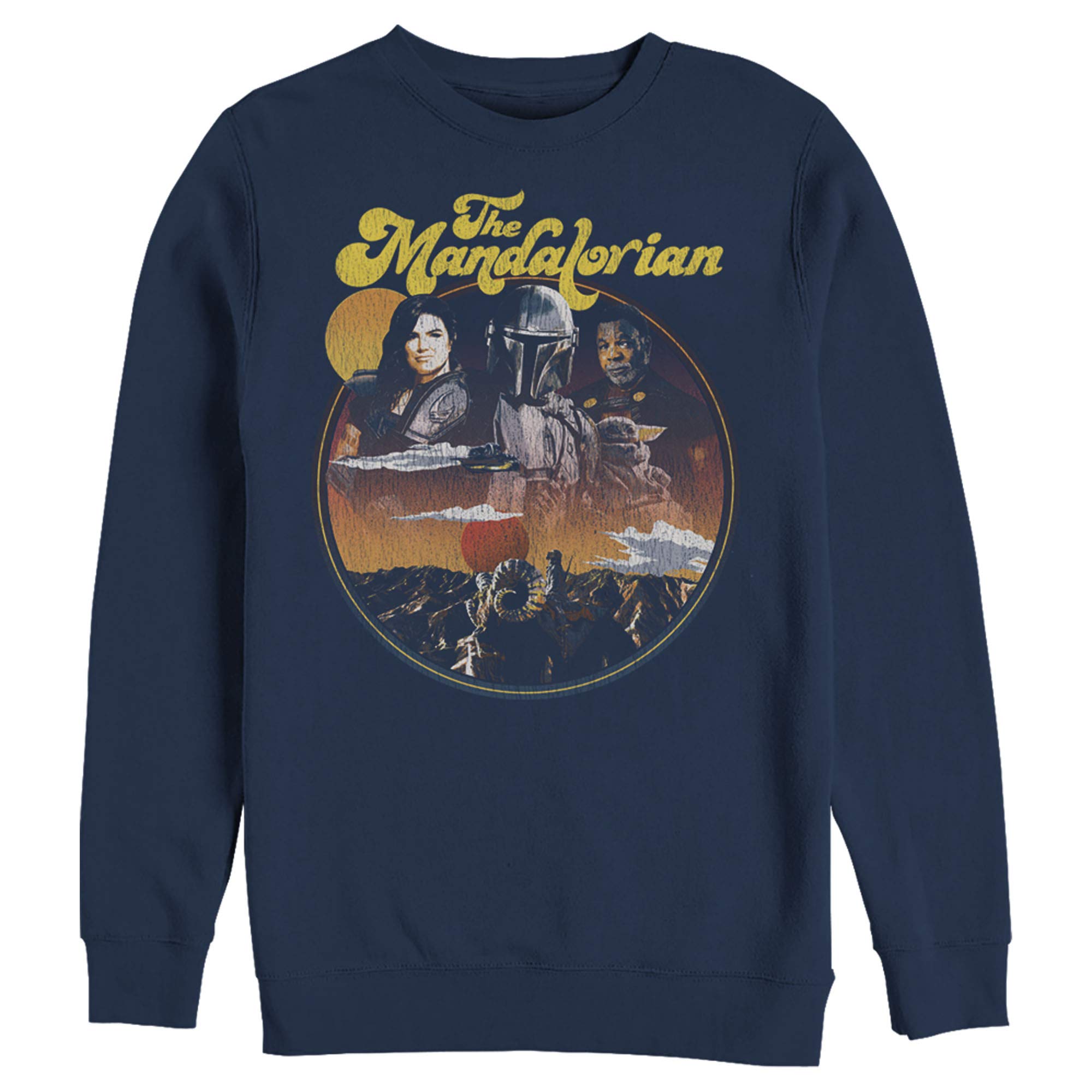 Men's Star Wars The Mandalorian Razor Crest Crew Sweatshirt | Official Licensed Hoodie | Cosplay & Casual Wear | Perfect for Fans, Gifts & Everyday Comfort