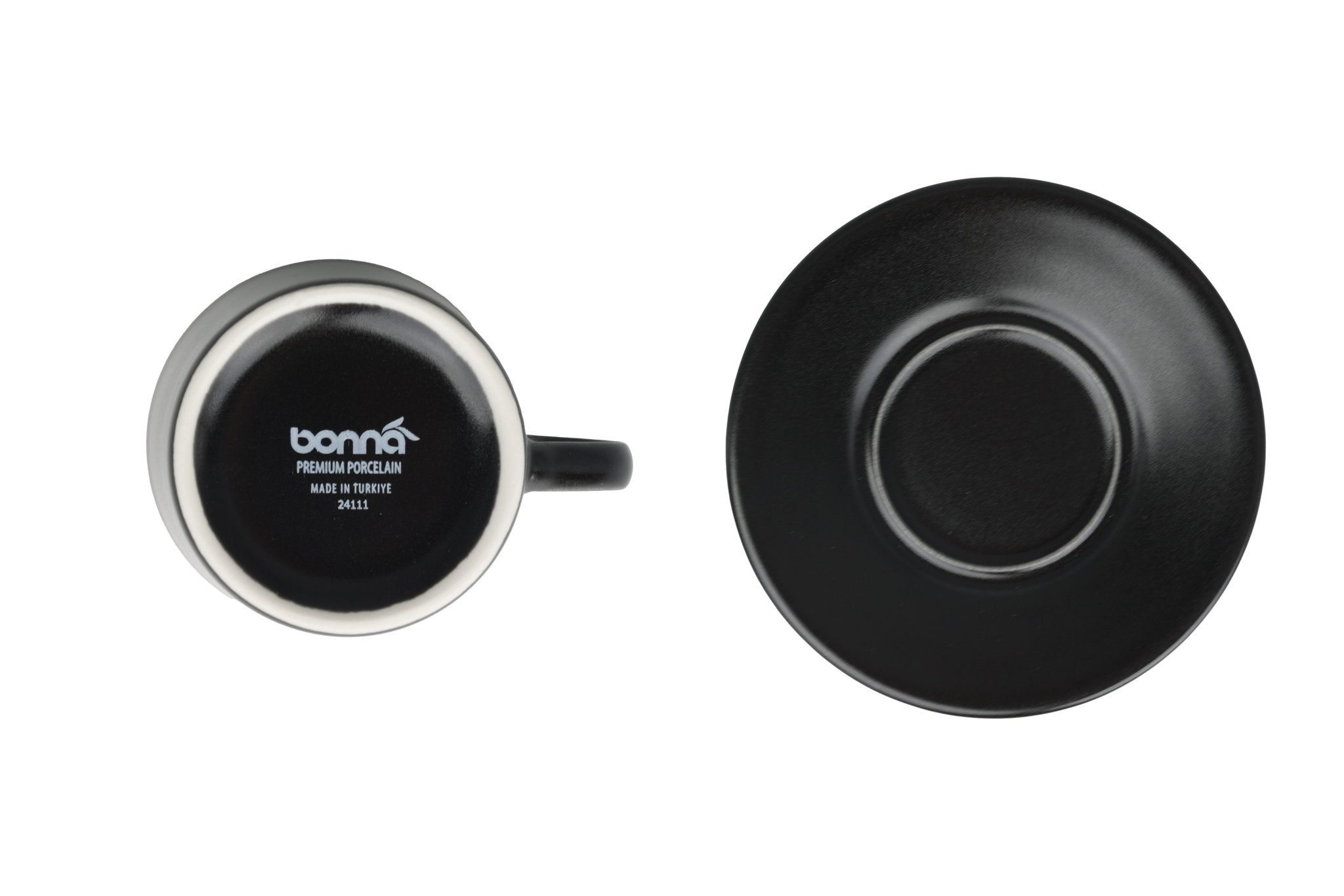 Premium Notte Neat Espresso Cup & Saucer Set - 80cc (6-Piece) - Perfect for Home Coffee Bars, Cafés & Italian-Style Espresso Serving