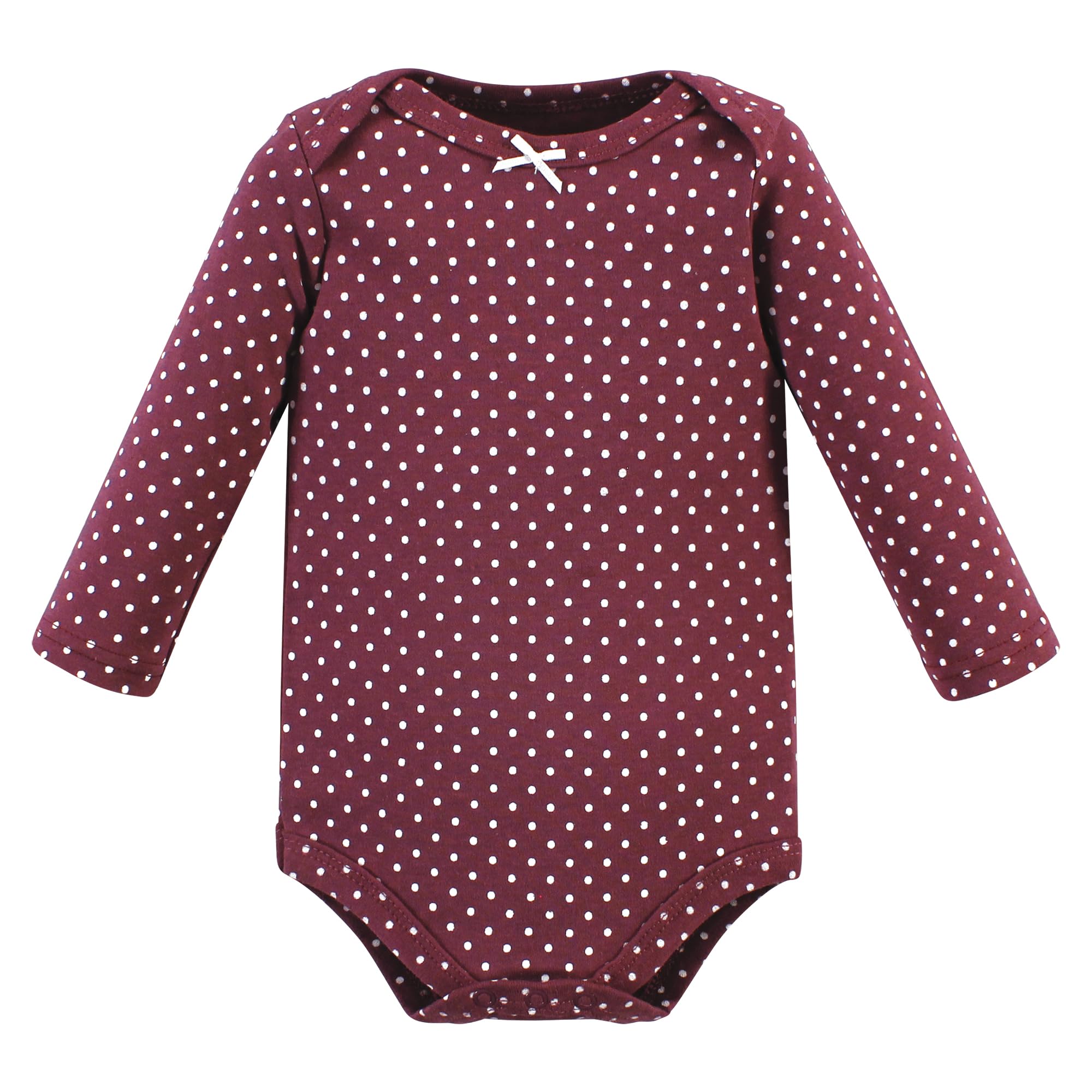 Hudson Baby Unisex Cotton Long-Sleeve Bodysuits - Soft Plum Wildflower Print - 0-3 Months - Perfect for Newborn Outfits, Baby Shower Gifts & Everyday Comfort