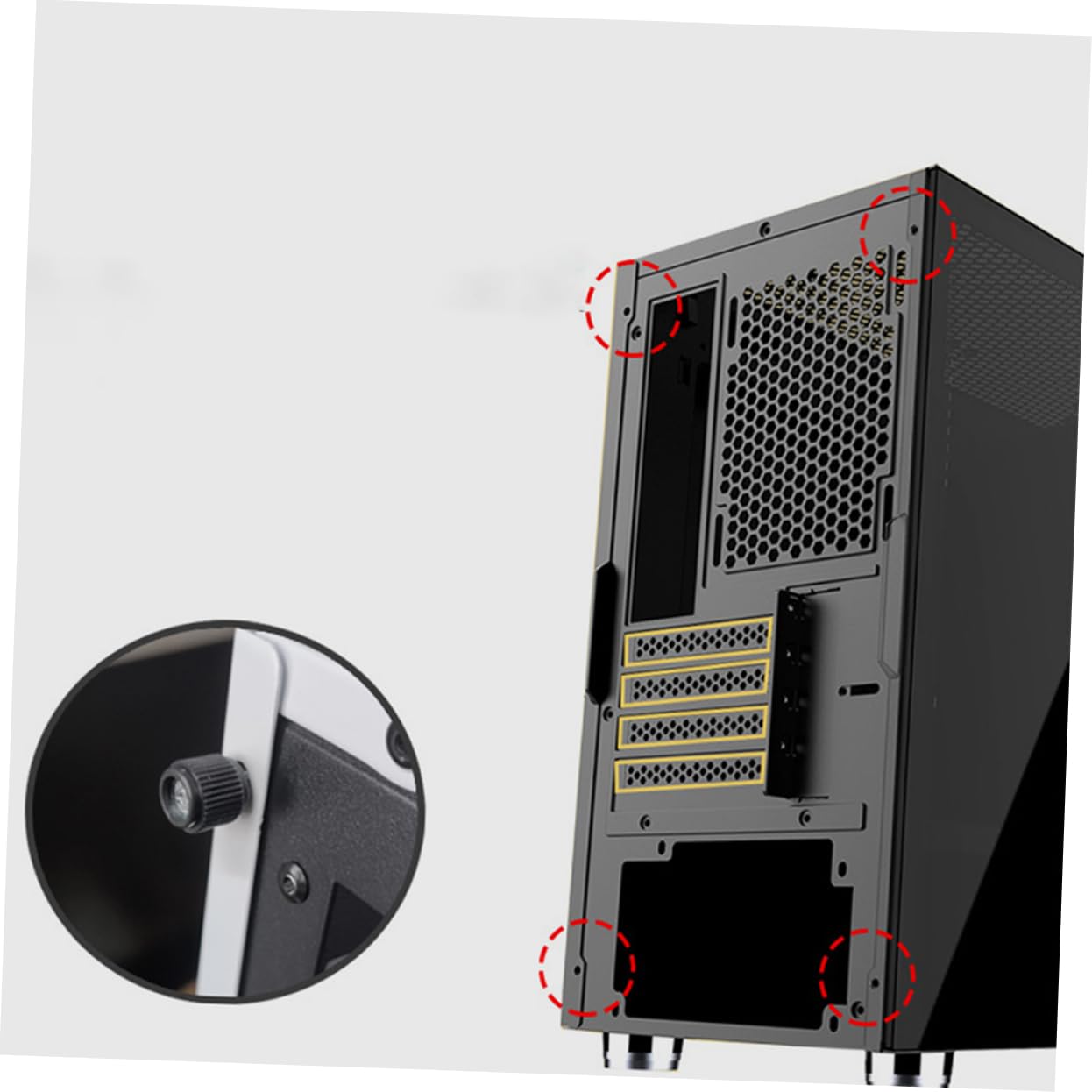 Jojofuny 100pcs Black Oxidation-Resistant Computer Case Thumbscrews - Chassis Screw Replacement Kit for PC Builds & Upgrades | Perfect for DIY Computer Assembly, Maintenance, and Hardware Repairs