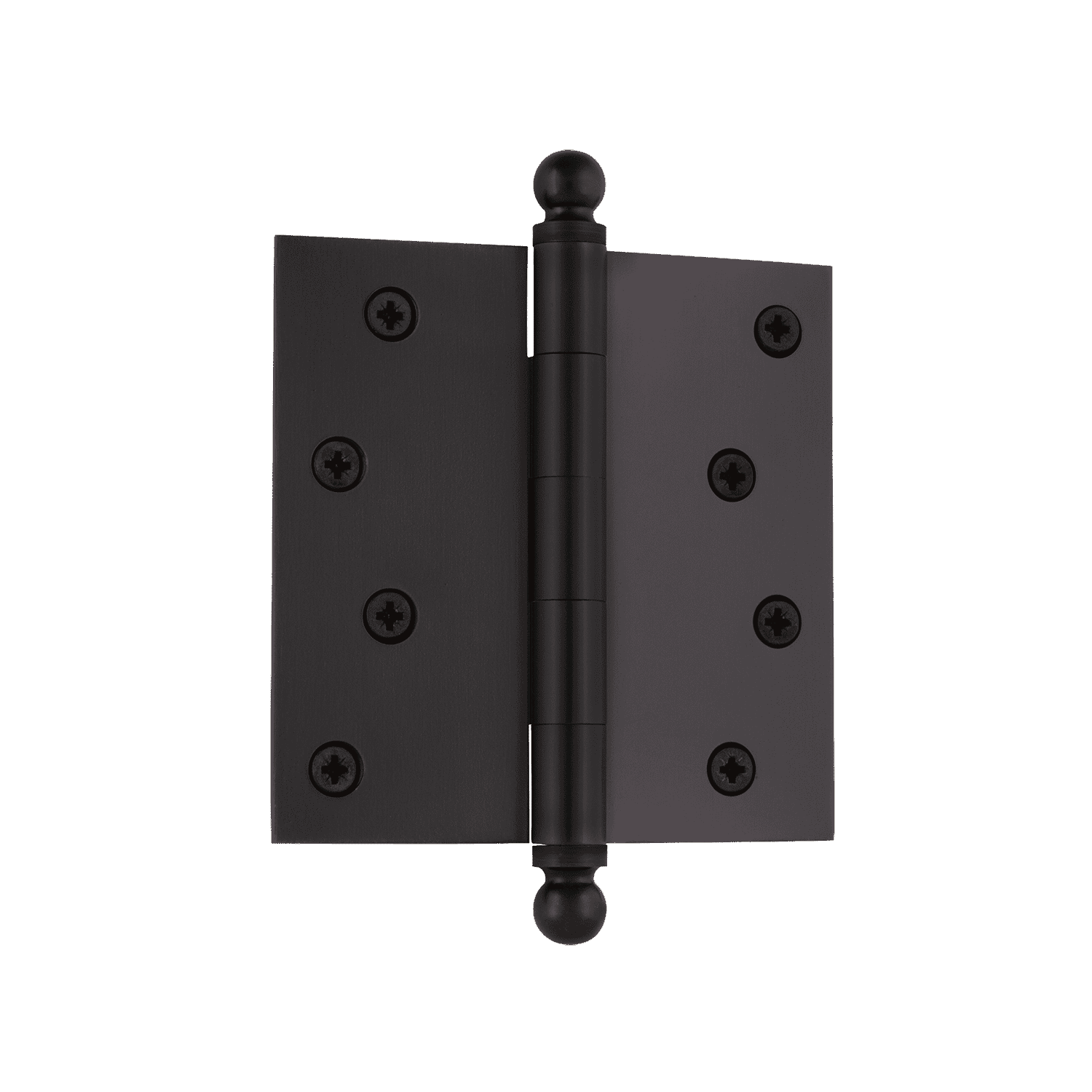 4 Pack Oil Rubbed Bronze Ball Tip Residential Hinges with Square Corners - Perfect for Interior Doors, Cabinets, and Furniture Hardware