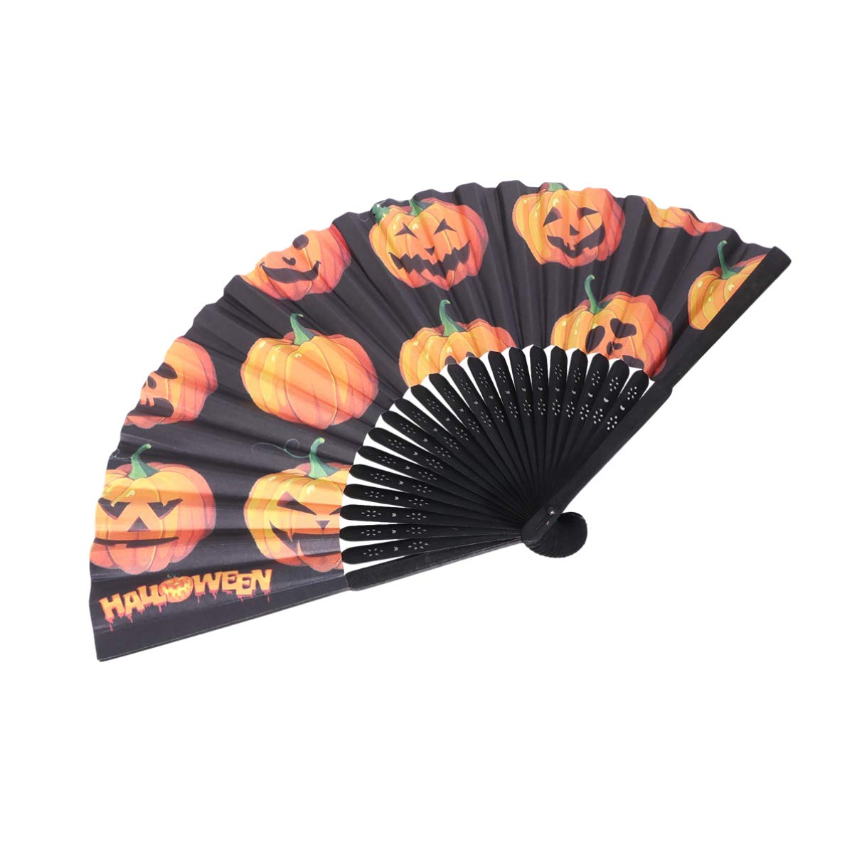 VOSAREA 3-Pack Halloween Paper Fans - Foldable Handheld Fans for Halloween Party Decorations, Costume Accessories & Unique Ornaments | Perfect for Halloween Parties, Cosplay Events & Home Decor
