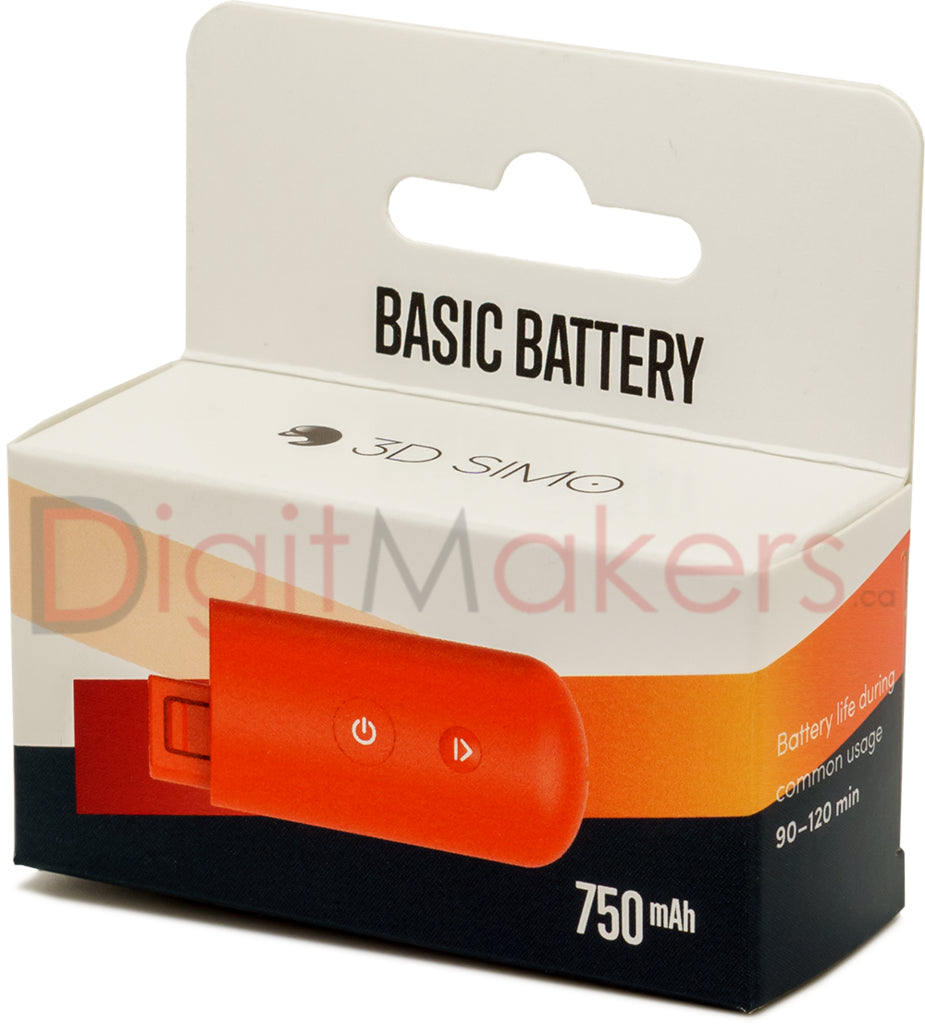 3DSimo Basic Battery - High Capacity Rechargeable Battery for 3D Printing Pens | Perfect for DIY Projects, 3D Art, and Home Crafts