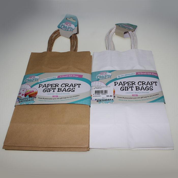 Eco-Friendly Paper Craft Bags - 4 Pack Reusable Gift Bags for Parties, Weddings & DIY Projects | Perfect for Gift Wrapping, Party Favors & Handmade Crafts