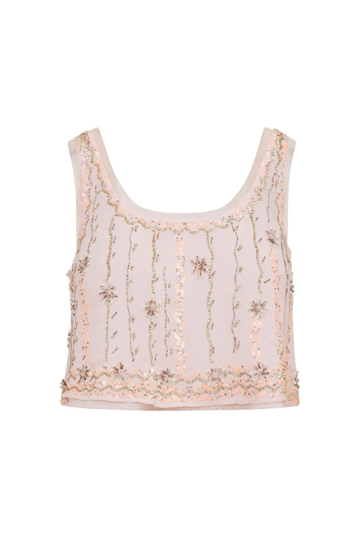 Ensor Embellished Crop Top for Women - Trendy Lilac Off Shoulder Blouse for Summer, Party & Casual Wear