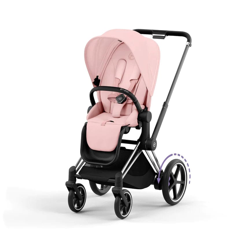 Cybex ePriam 2 Complete Stroller - Lightweight Chrome & Black Baby Stroller for Newborns to Toddlers | Perfect for City Walks, Shopping & Travel