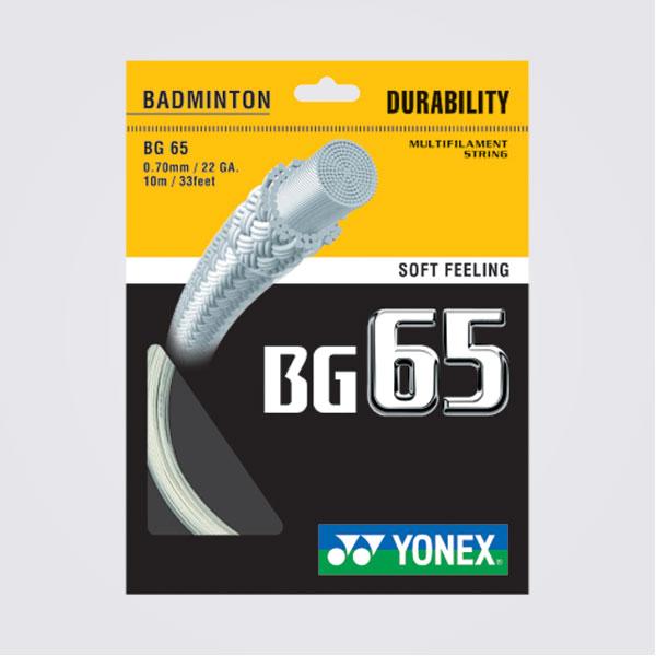 Yonex BG65 Badminton String Set (10m) - High Performance Badminton Racket String for Durability & Control - Perfect for Tournament Play & Training