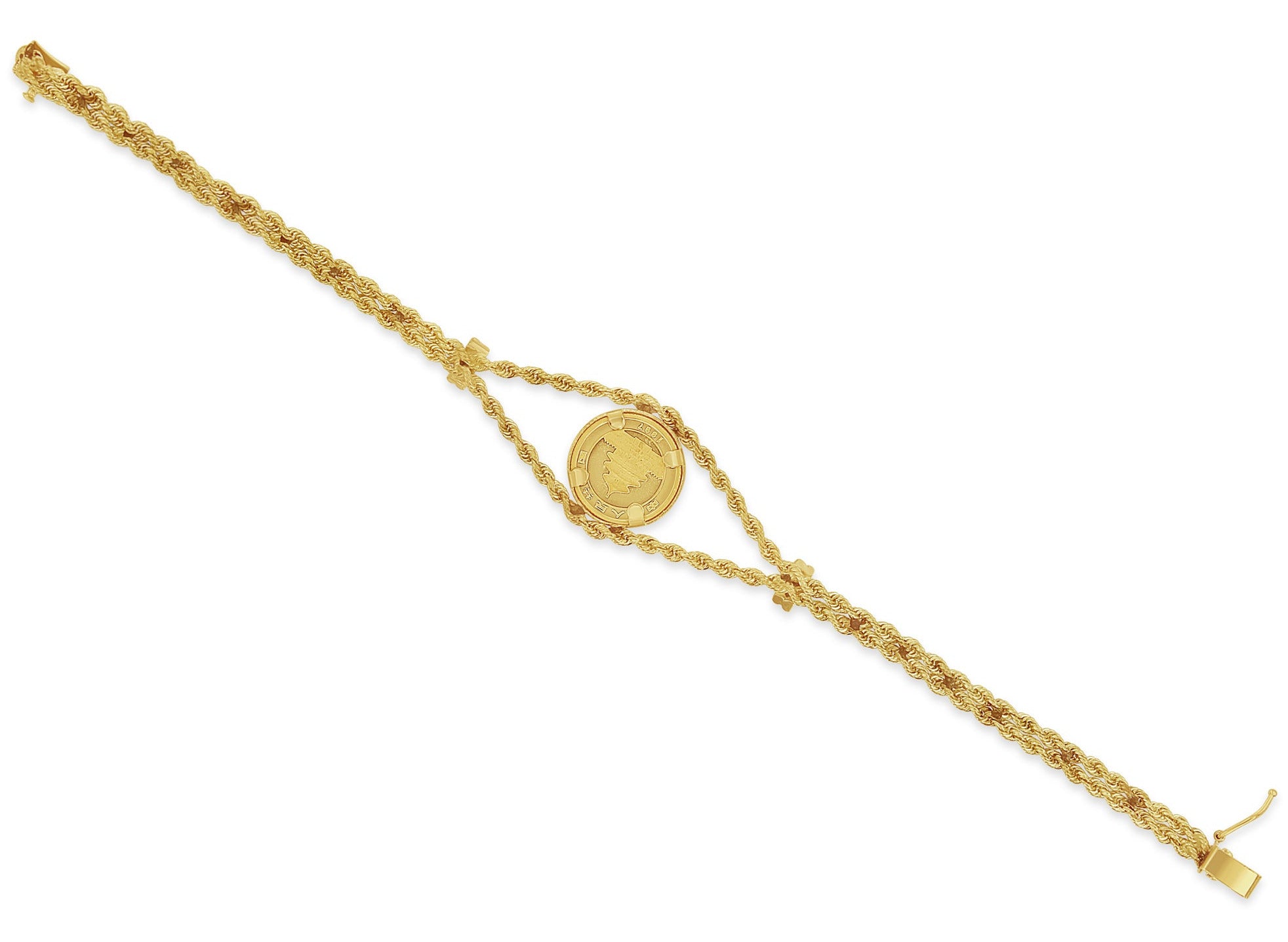1/20 oz Gold Panda Coin Bracelet with Polished Bezel - Elegant Jewelry Gift for Women, Perfect for Birthday, Anniversary & Special Occasions