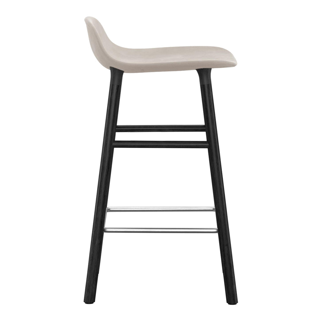Modern Upholstered Counter Stool with Wooden Legs - Comfortable Bar Stool for Kitchen Island, Breakfast Nook & Home Decor