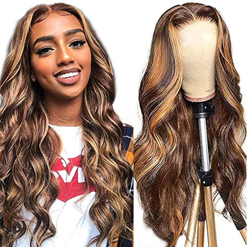 13x4 Body Wave Wig Highlight Ombre Color