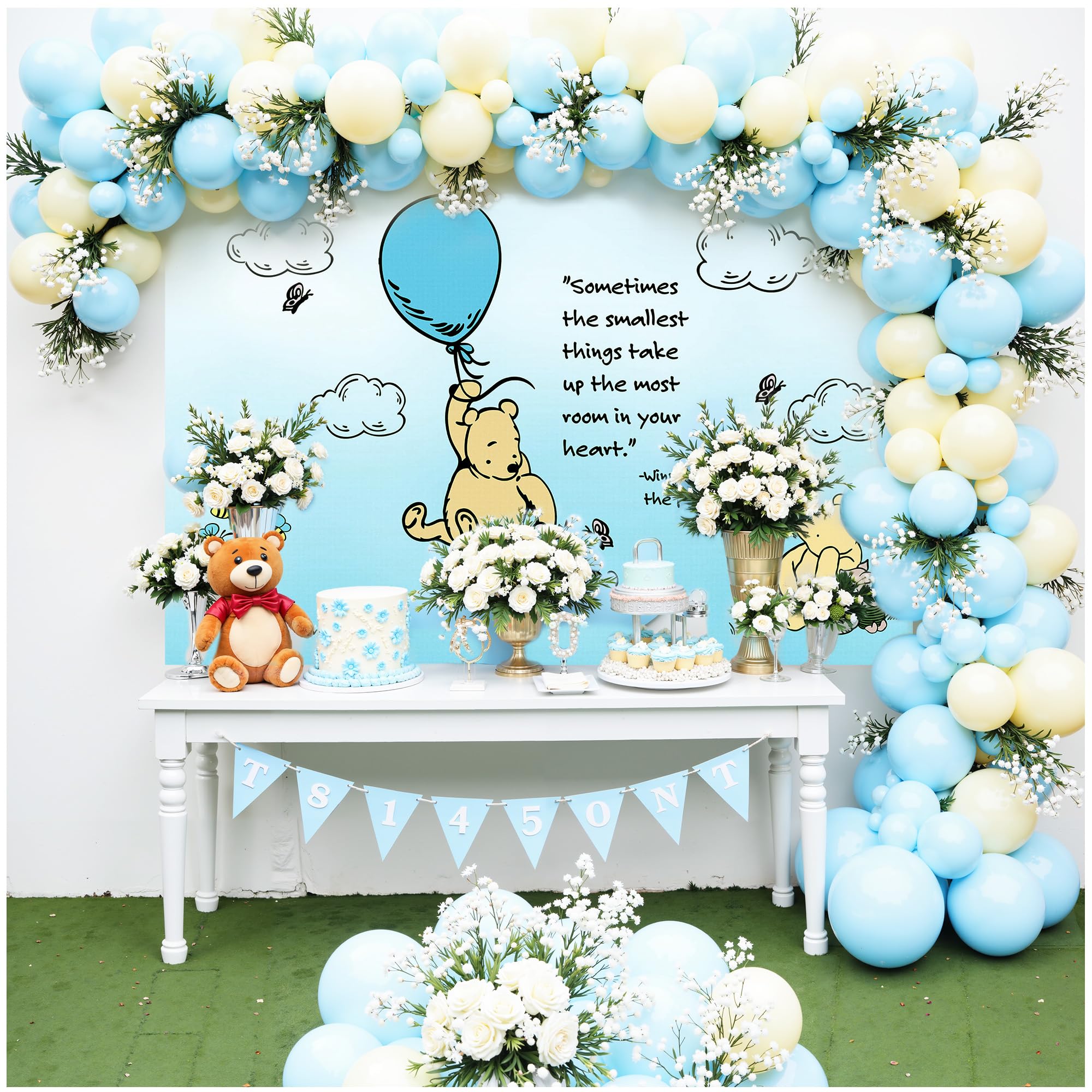 Pastel Balloon Garland Arch Kit - 100 pcs Blue & Yellow Balloons for DIY Balloon Bouquet | Baby Shower, Wedding, Bachelorette & Birthday Party Decorations | Perfect for Nursery Decor, Bridal Showers & Gender Reveal Parties