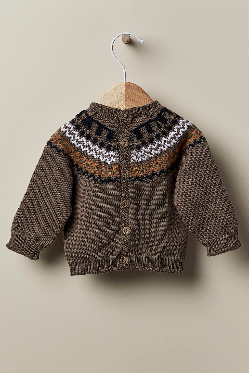 Tiago Brown Merino Wool Knit Jumper & Dungarees Set - Soft Warm Winter Outfit for Babies & Toddlers - Perfect for Playdates, Family Photos and Cold Weather Adventures